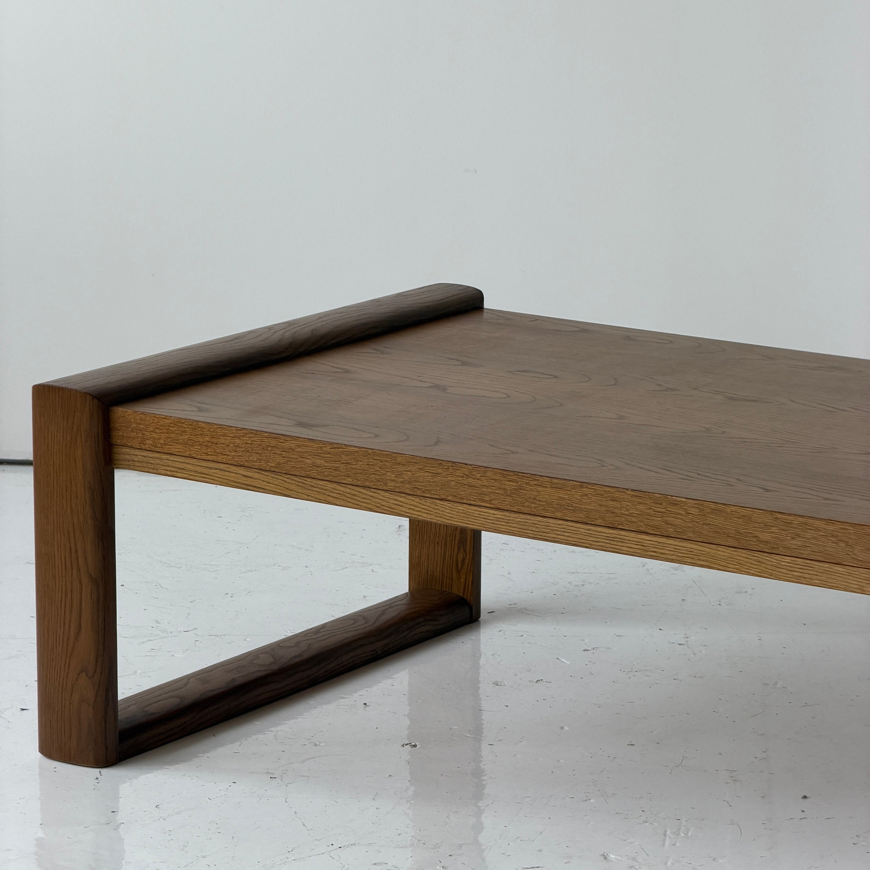 Monumental Oak Brutalist Coffee Table