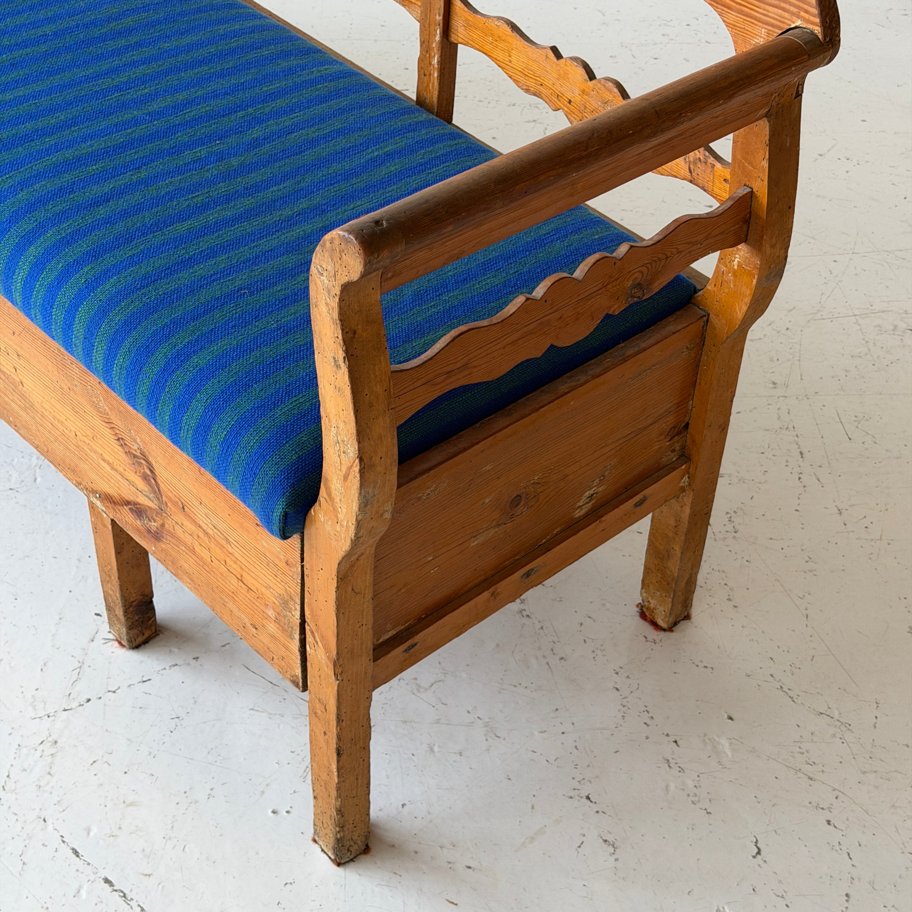Primitive Swedish Pine Bench