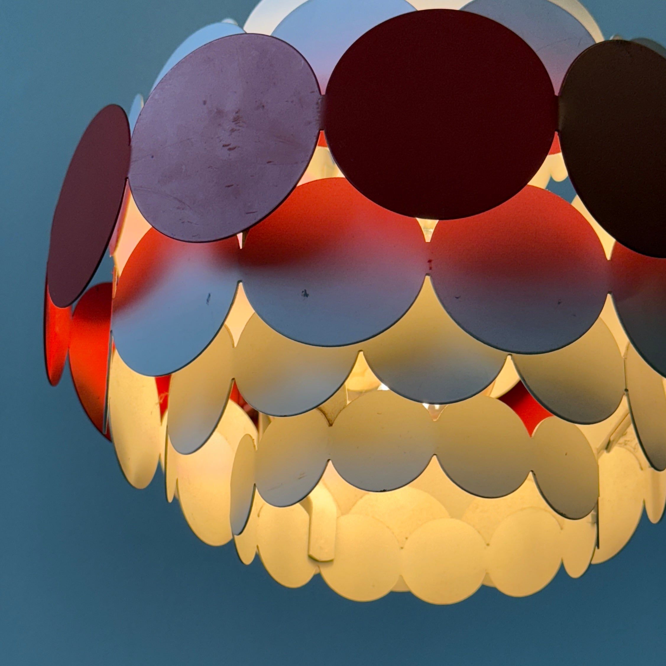 German Disc Pendant Lamp by Doria Werkstatten
