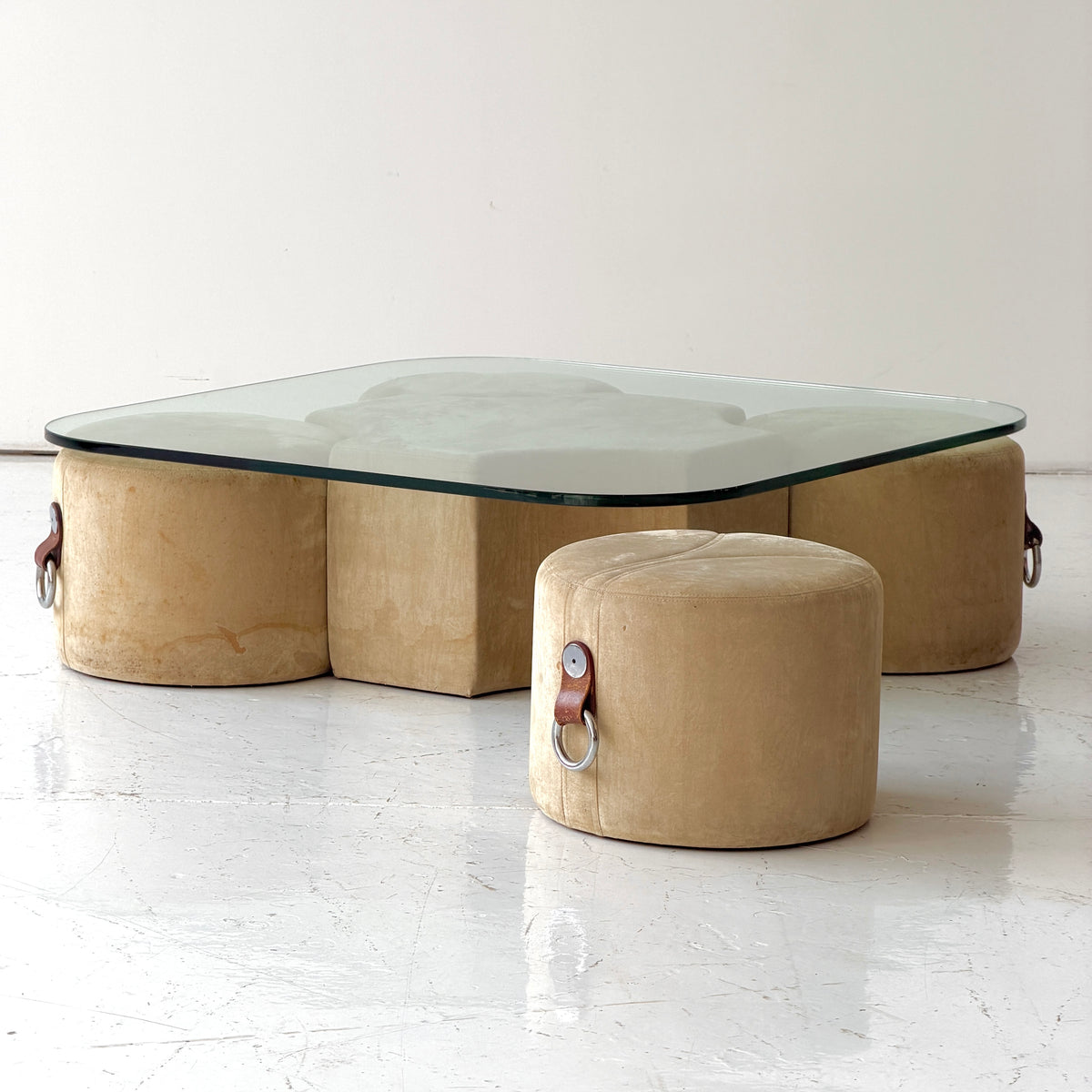 Coffee Table w/ Stools by Guido Faleschini for i4 Mariani