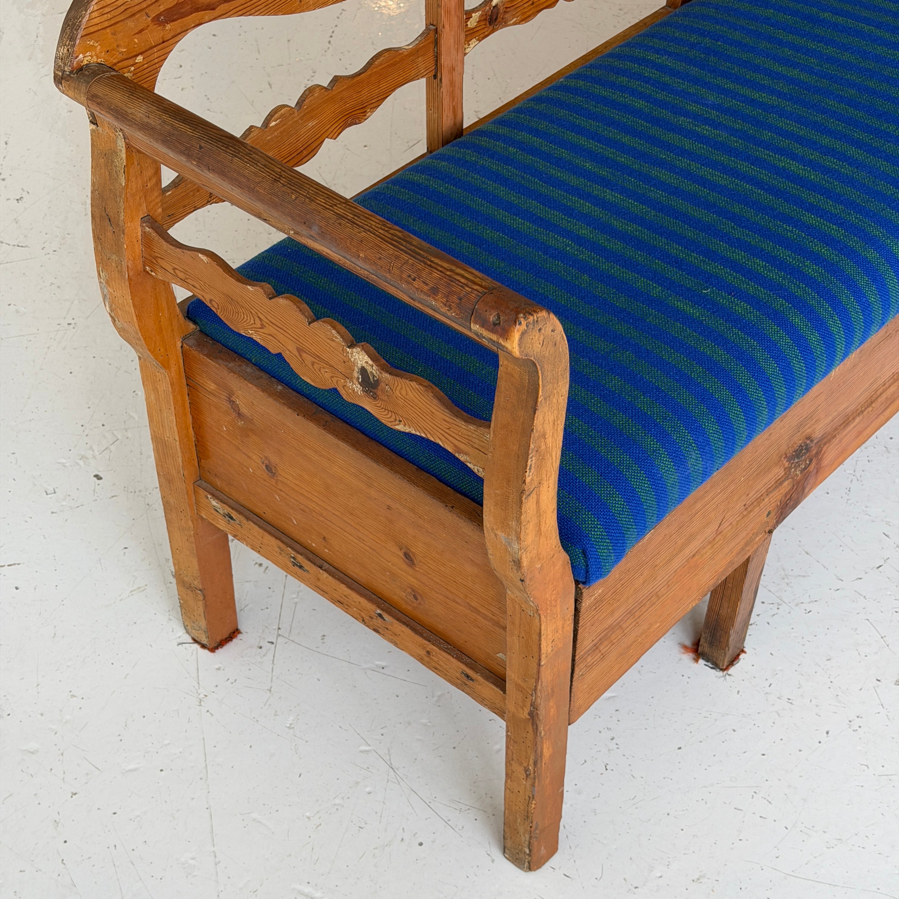 Primitive Swedish Pine Bench