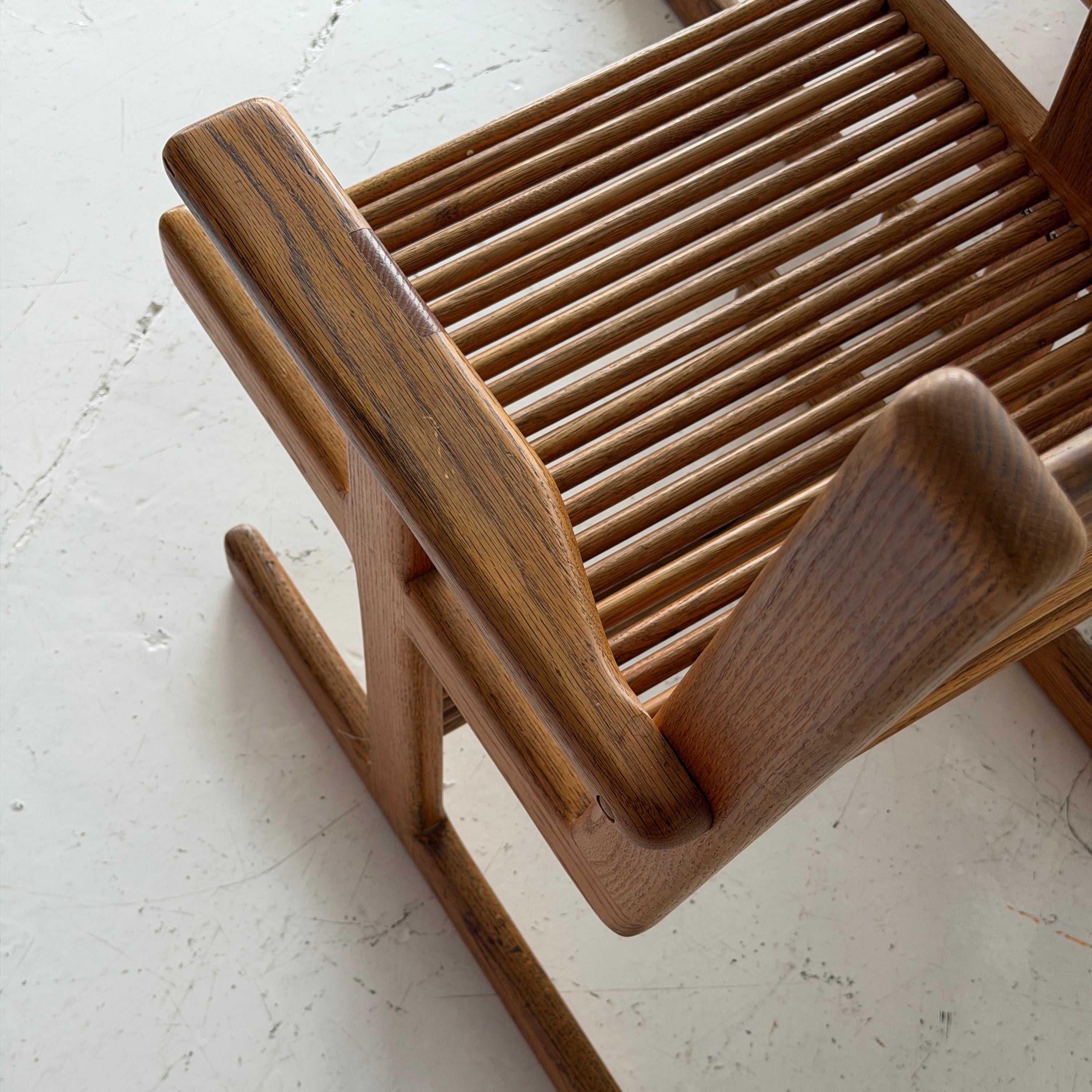 Highback Spindle Dowel Oak Dining Chairs by Stephen Hynson