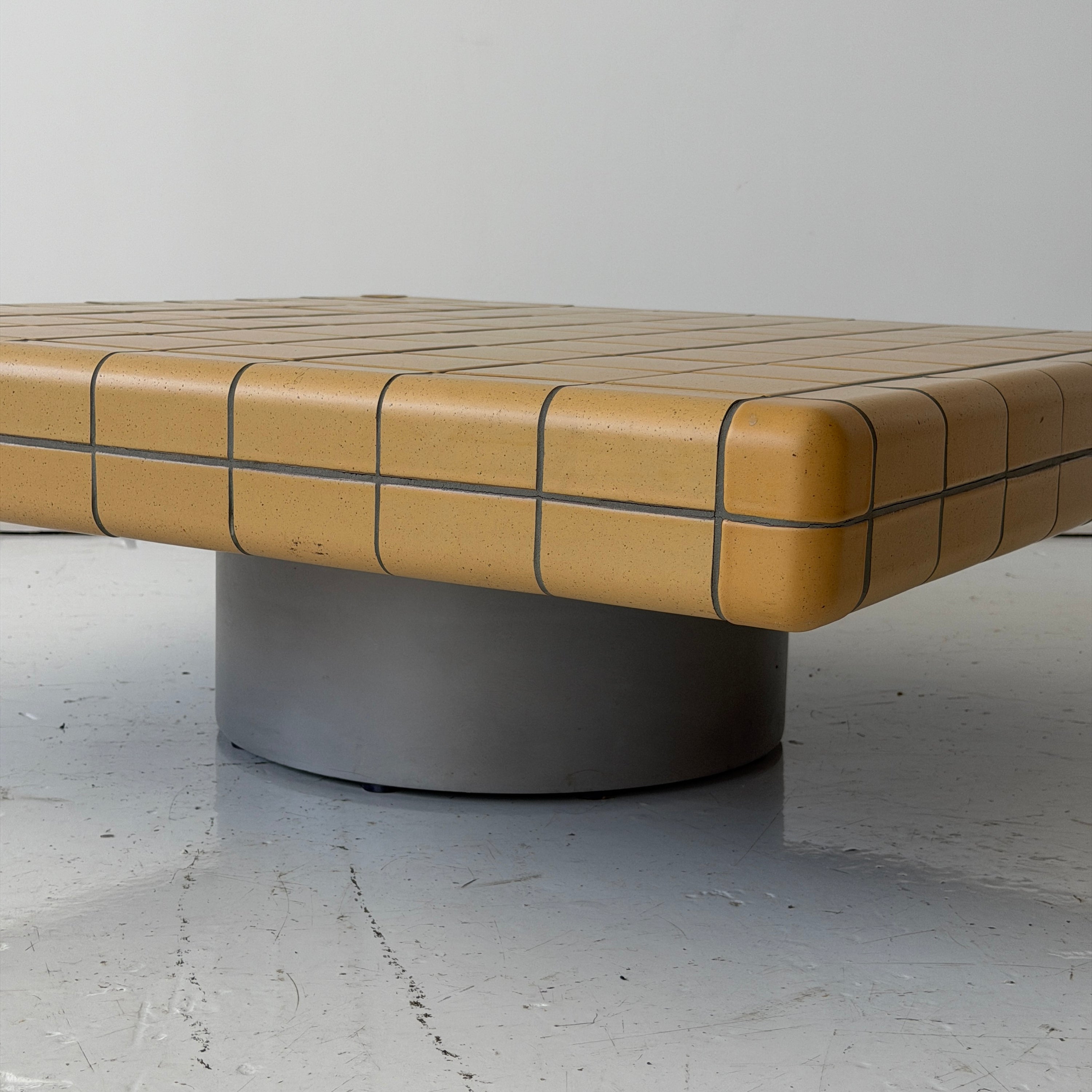 Yellow Tile/Concrete Coffee Table