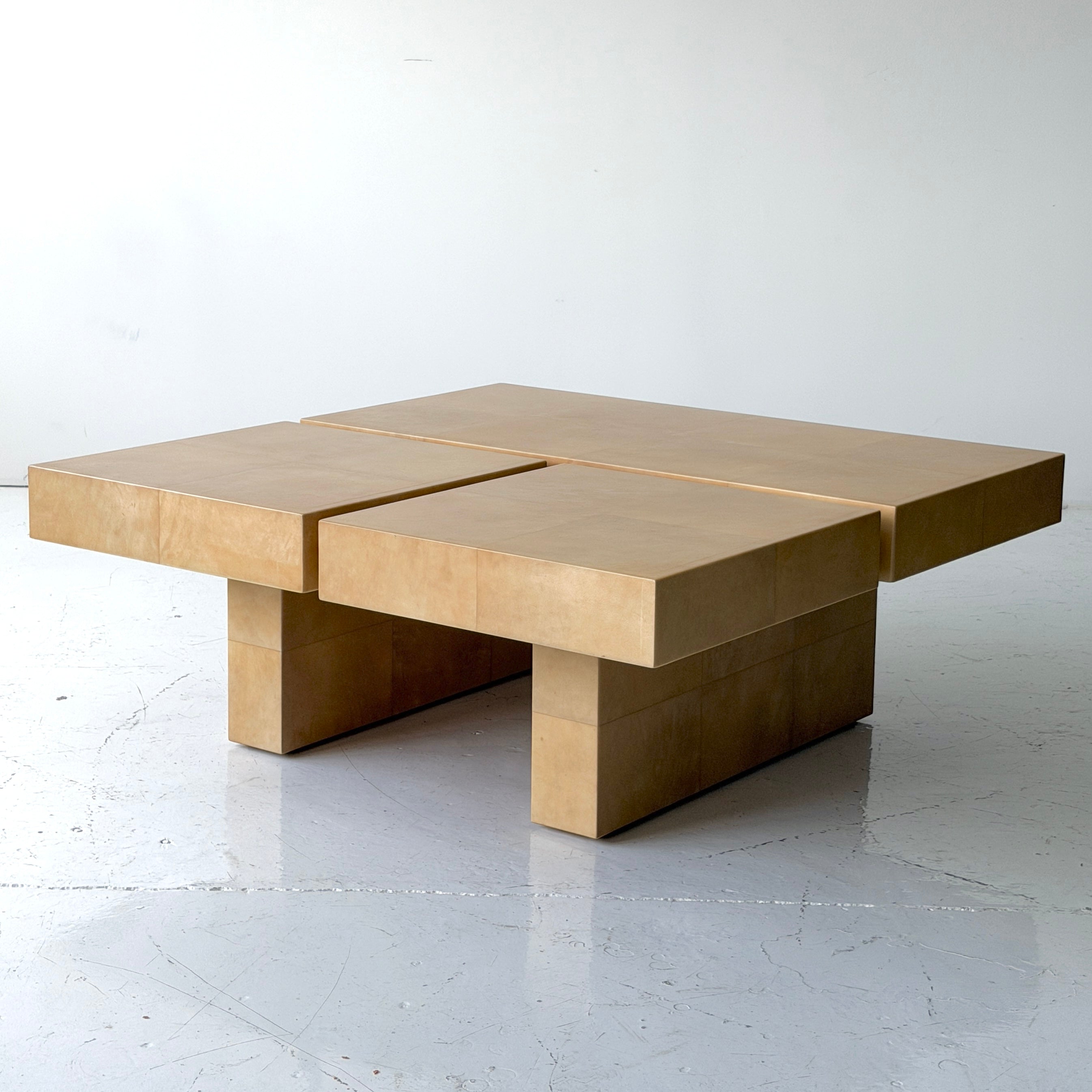 Lacquered Goatskin Coffee Table by Aldo Tura