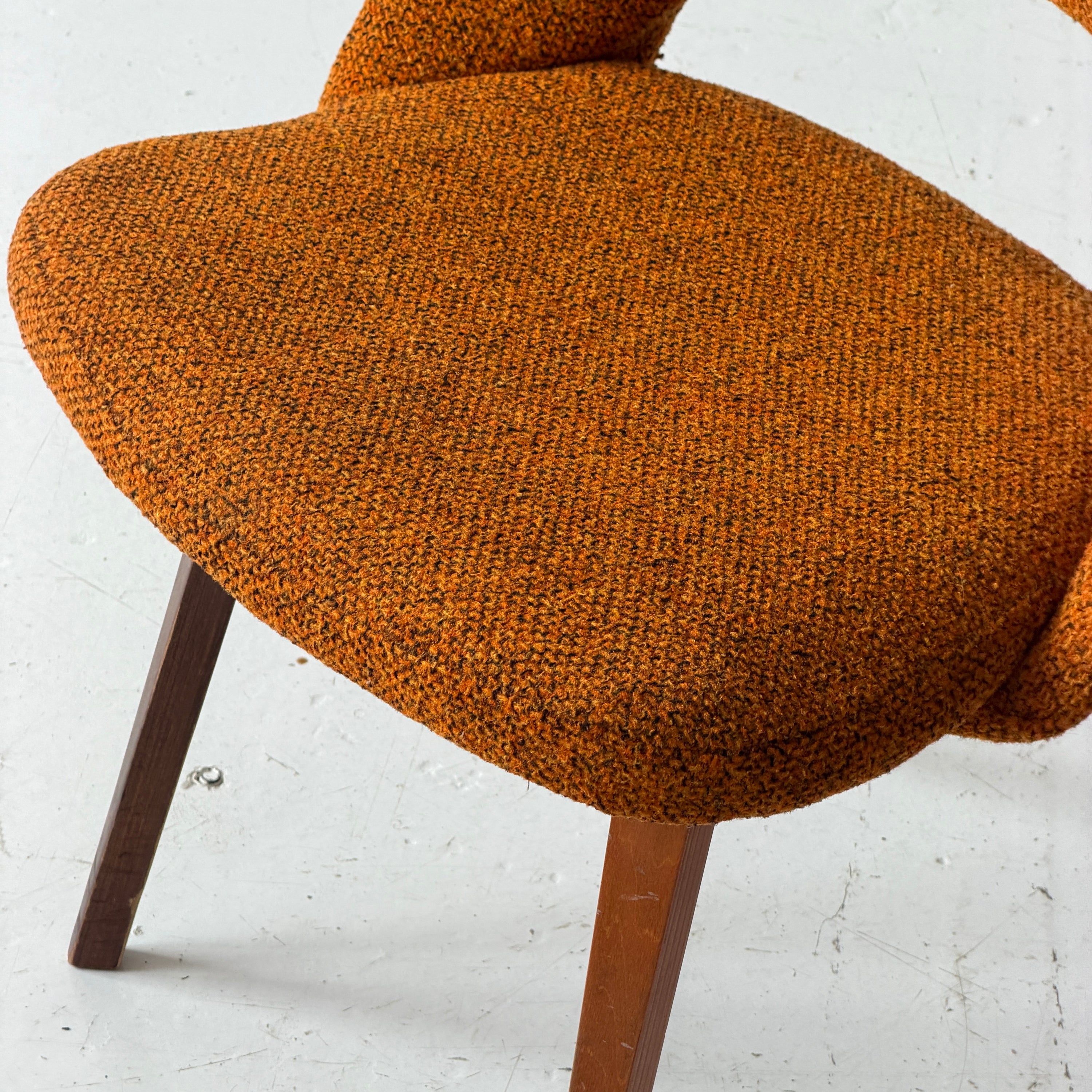 Armless Executive Chairs with Wood Base by Eero Saarinen for Knoll Associates