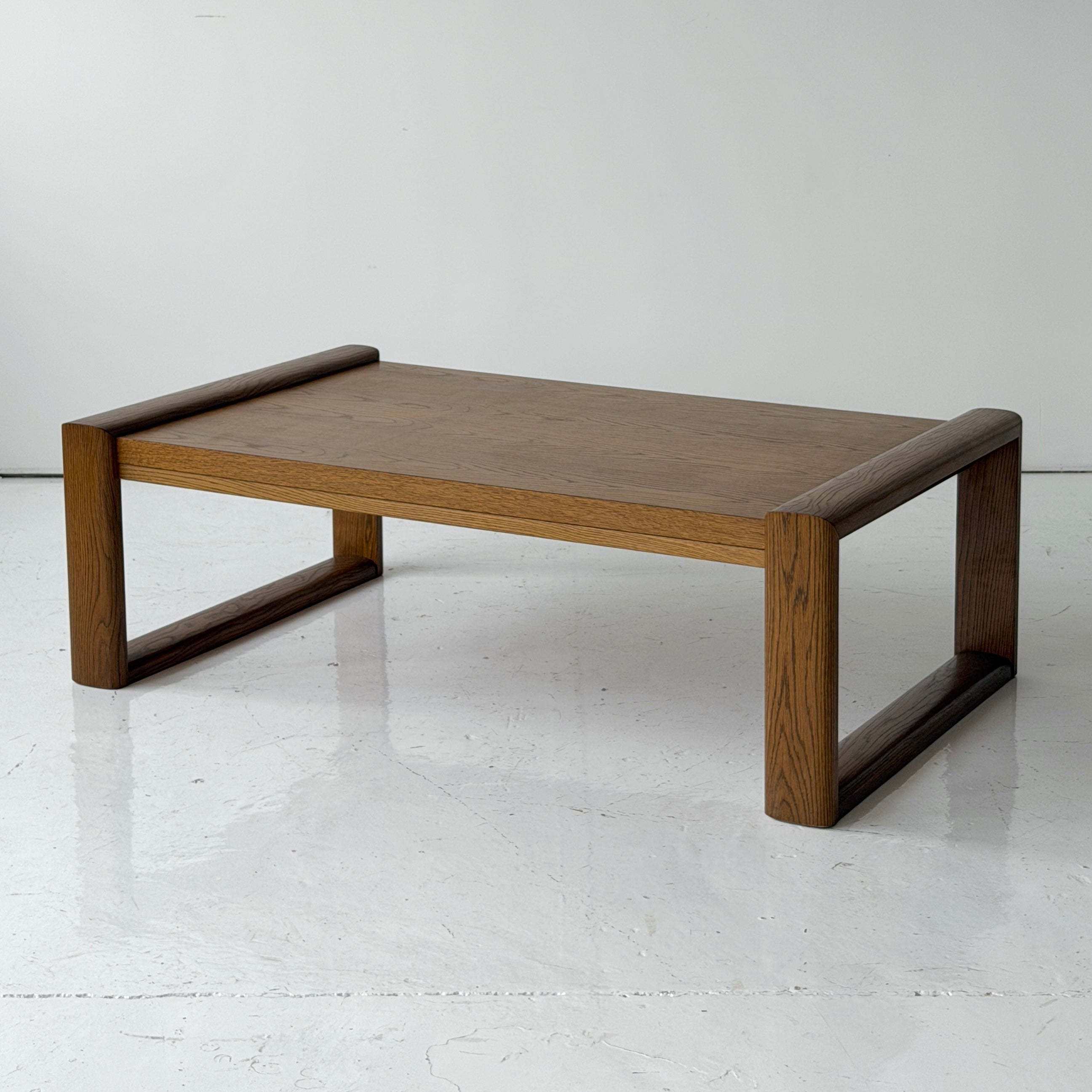 Monumental Oak Brutalist Coffee Table