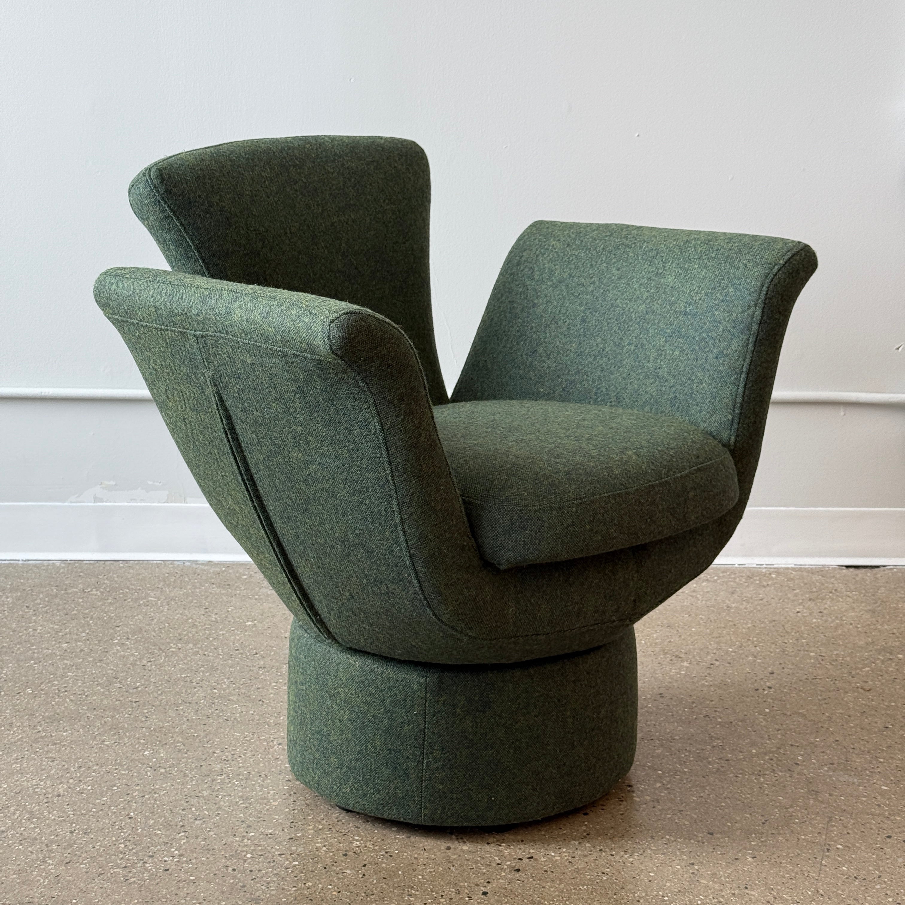 【L】postmodern chair Postmodern Flower Chairs in Green Wool – spotexclamationpoint