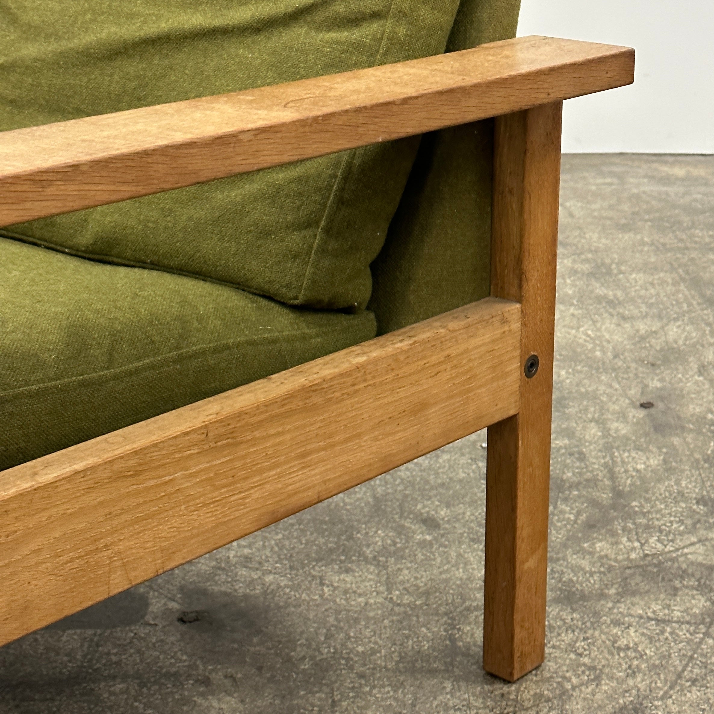 Danish Wood Frame Sofa Attributed to Børge Mogensen