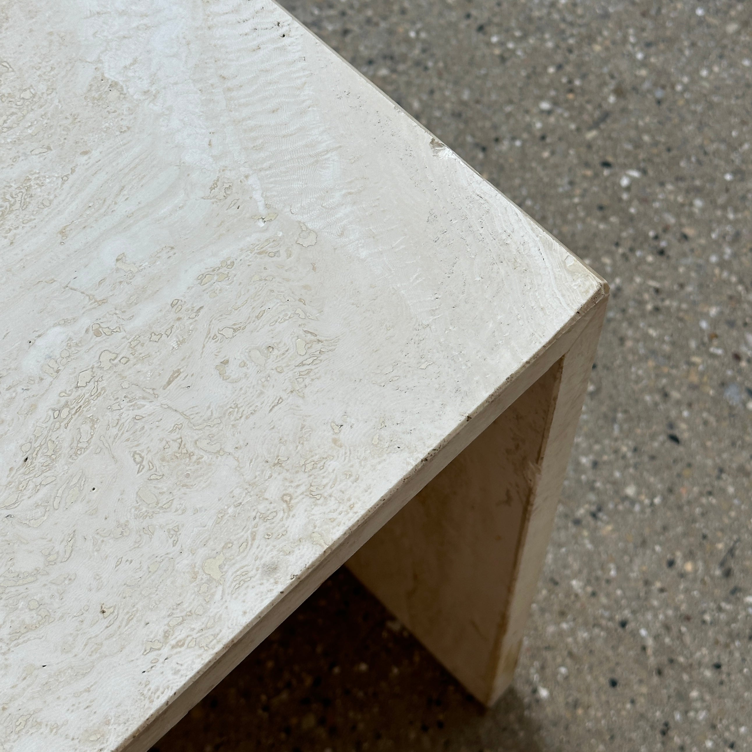 Tiered Travertine Nesting Tables