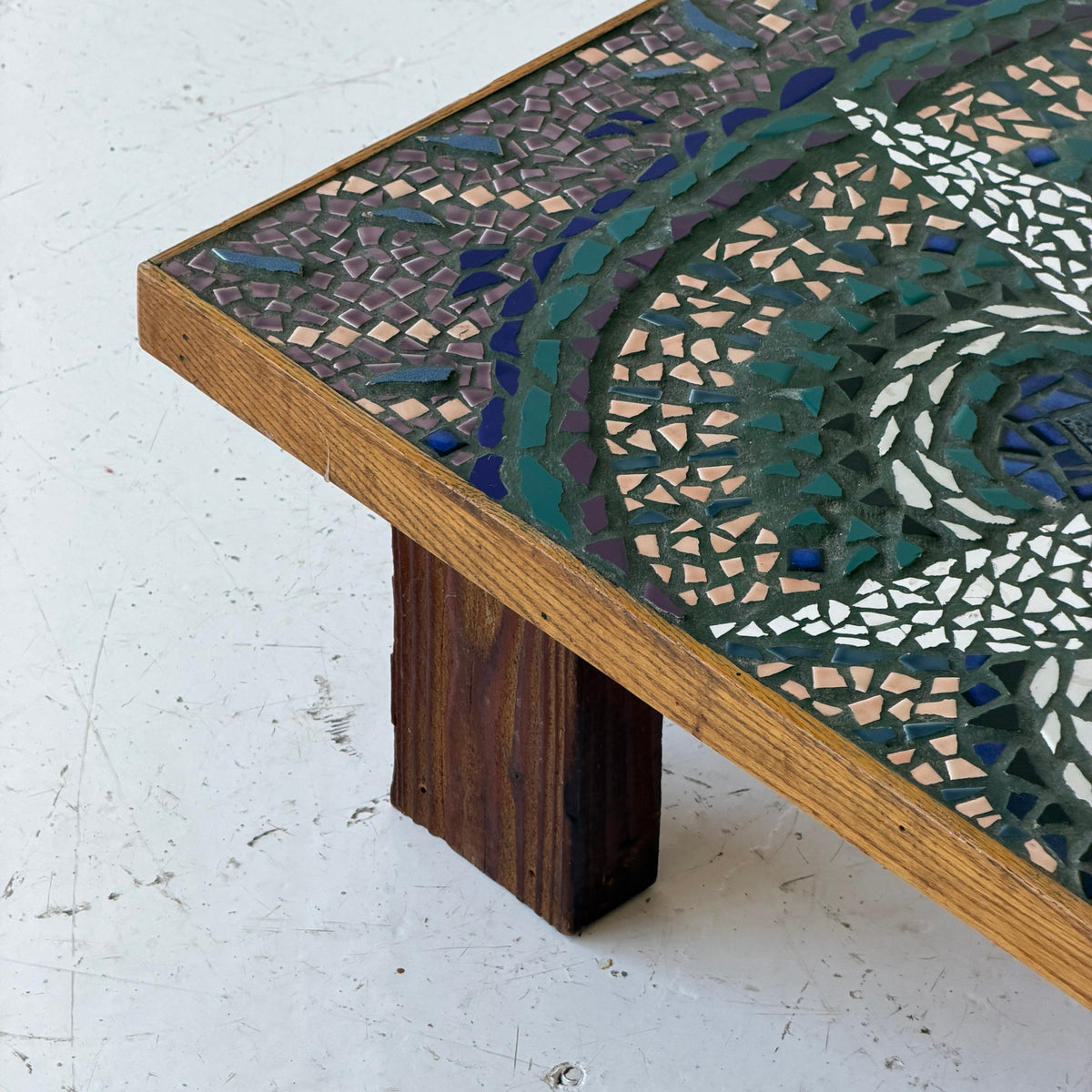 Belgian Mosaic + Wood Coffee Table