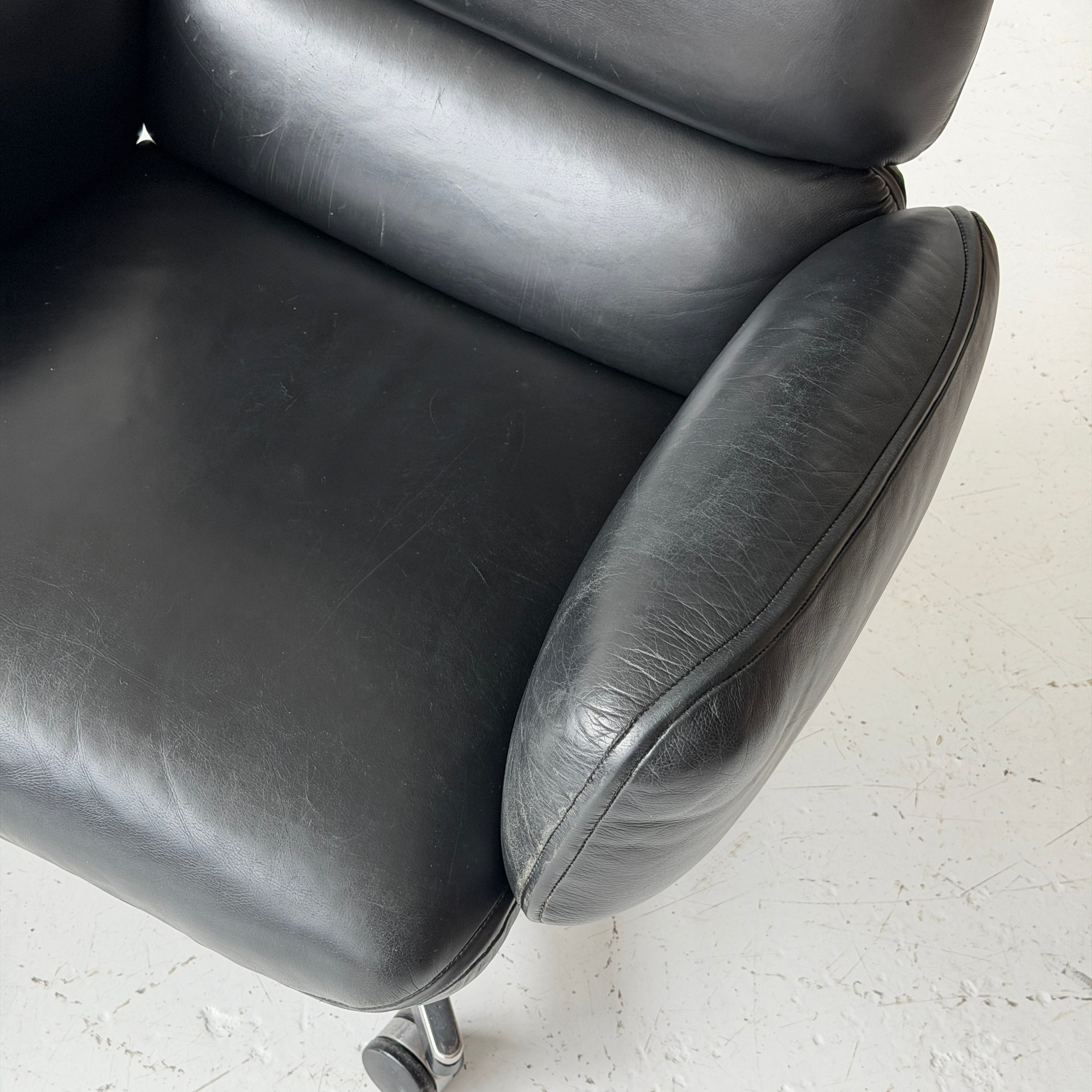 Executive Leather Office Chair by Otto Zapf for Knoll