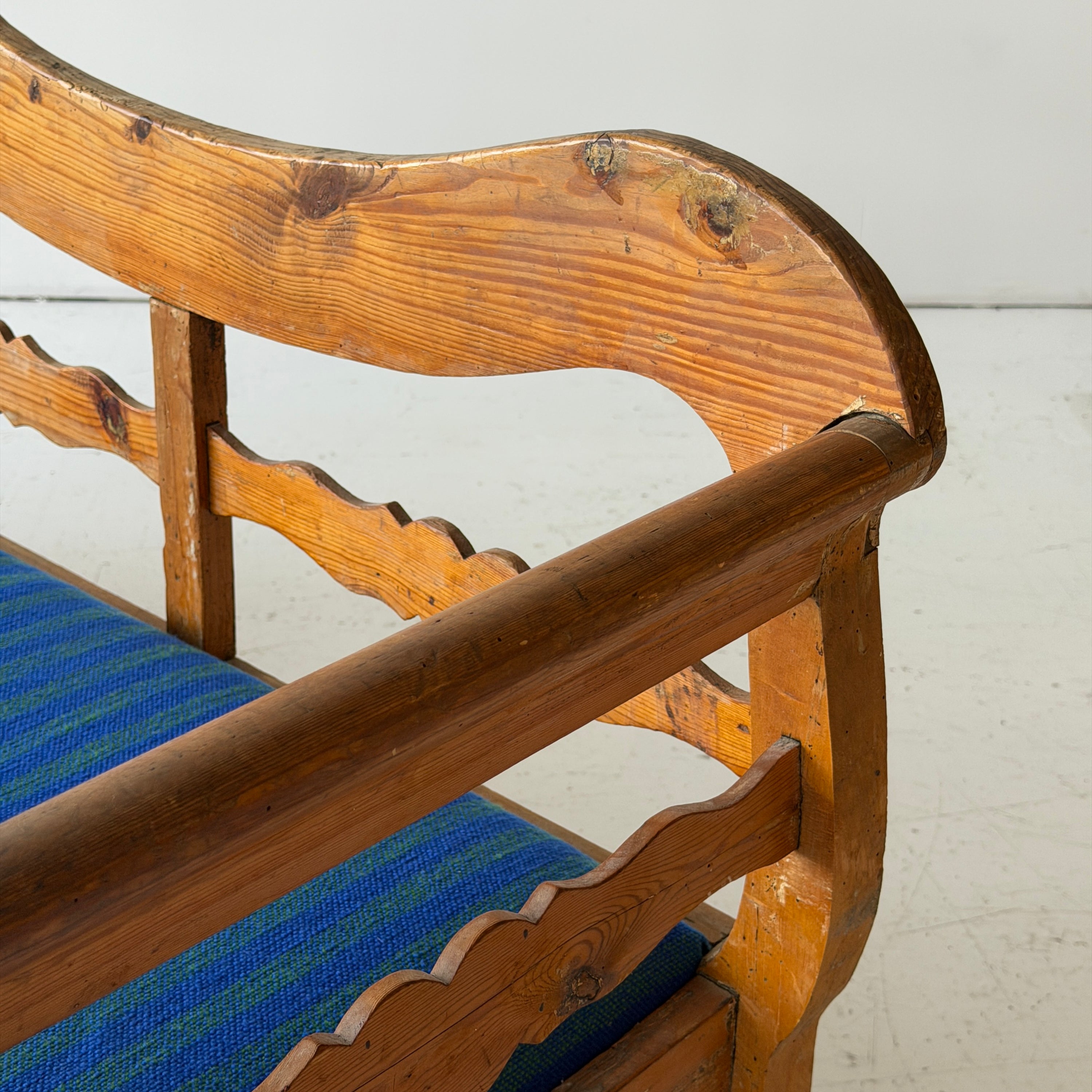 Primitive Swedish Pine Bench