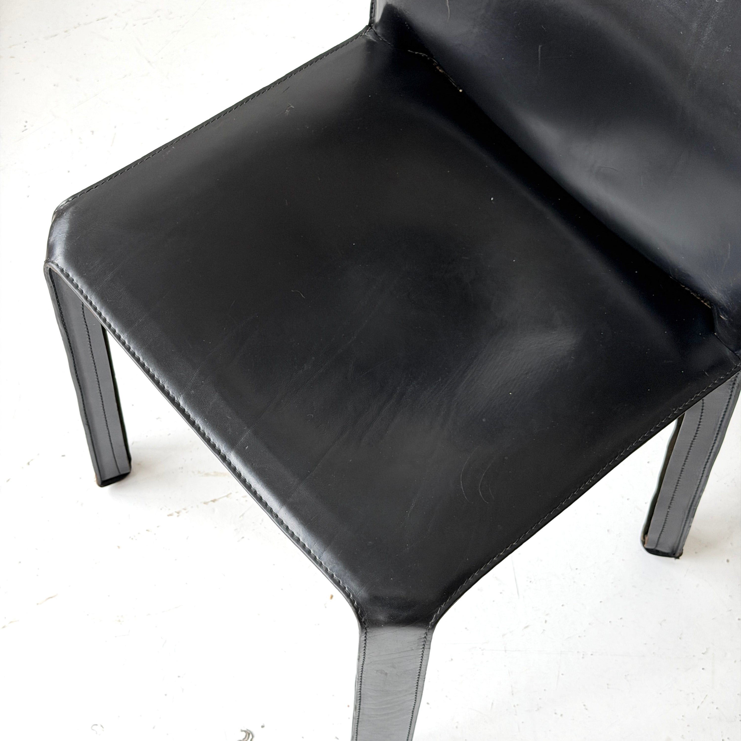 Leather Cab Chairs by Mario Bellini for Cassina