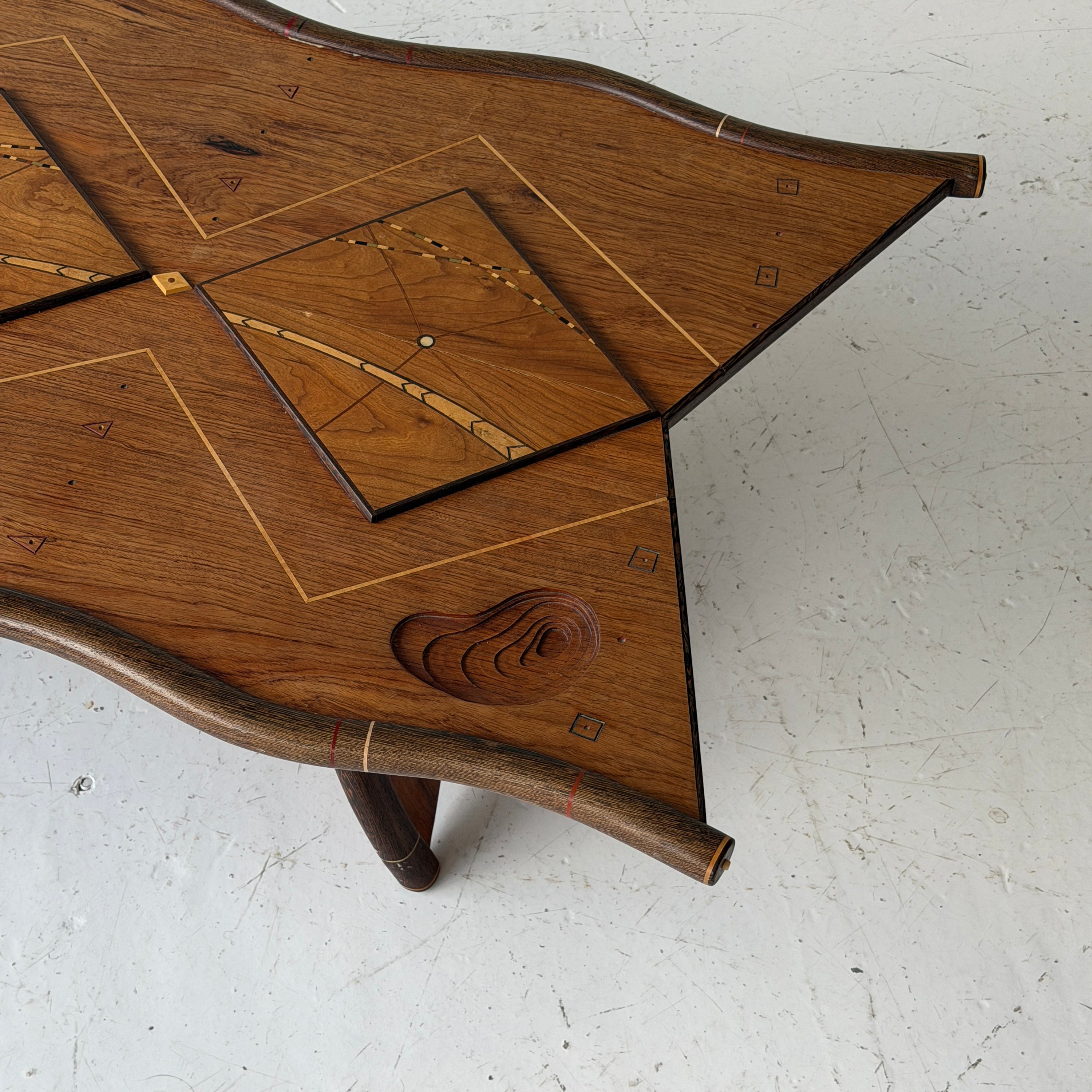 Inlaid Studio Made Coffee Table by Steven Spiro