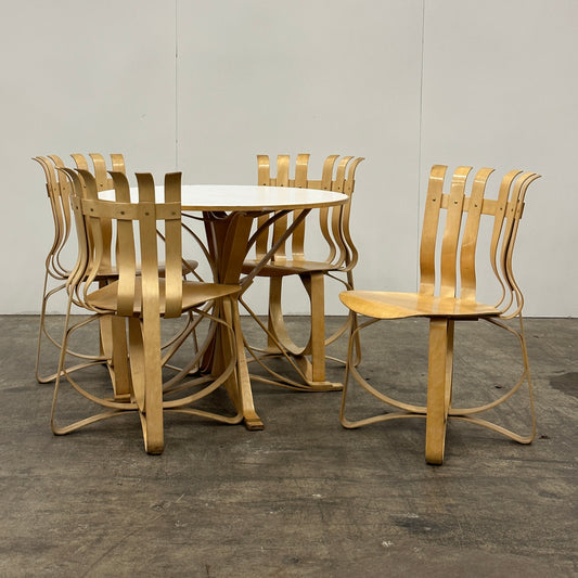 Hat Trick Chairs + Face Off Table Set by Frank Gehry for Knoll