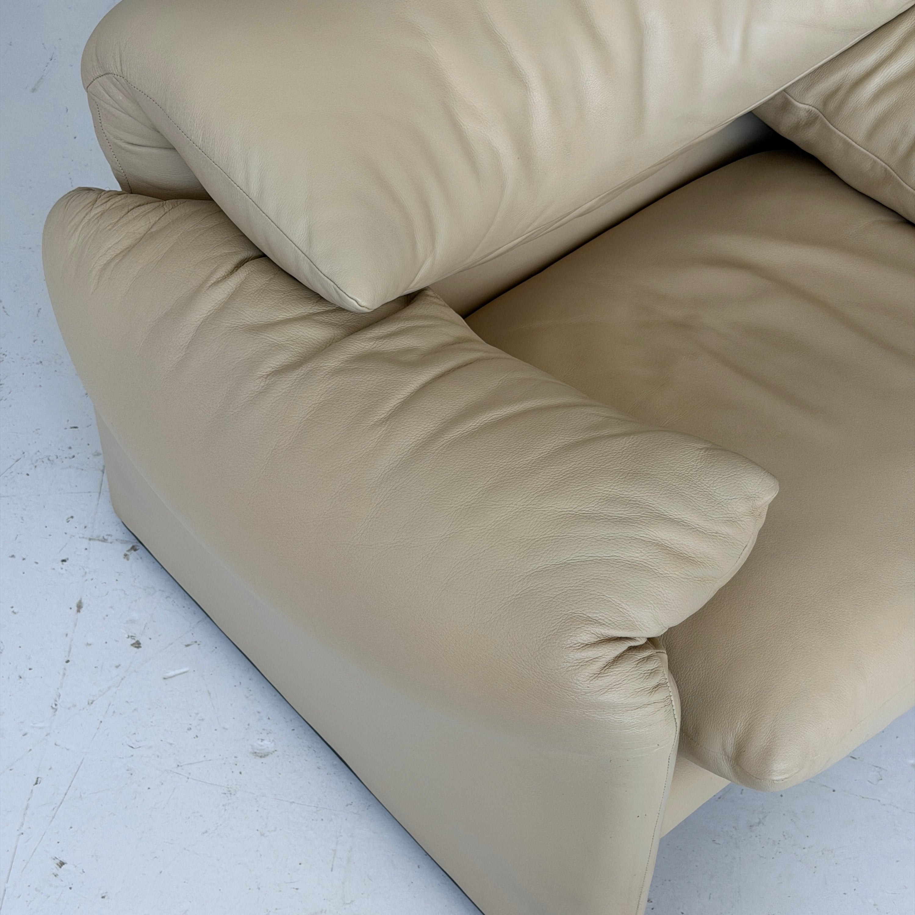 Leather Maralunga Chair by Vico Magistretti for Cassina