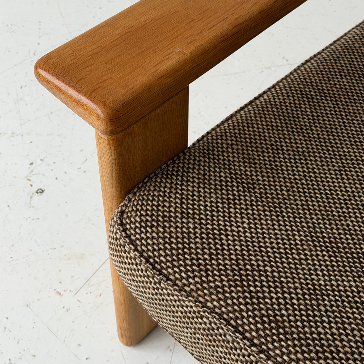 Belgian Oak Tweed Fabric Sofa