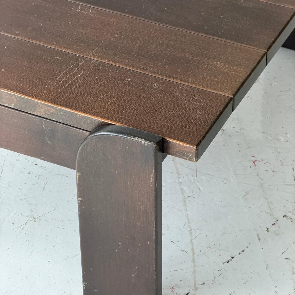 Dutch Brutalist Dark Wood Coffee Table