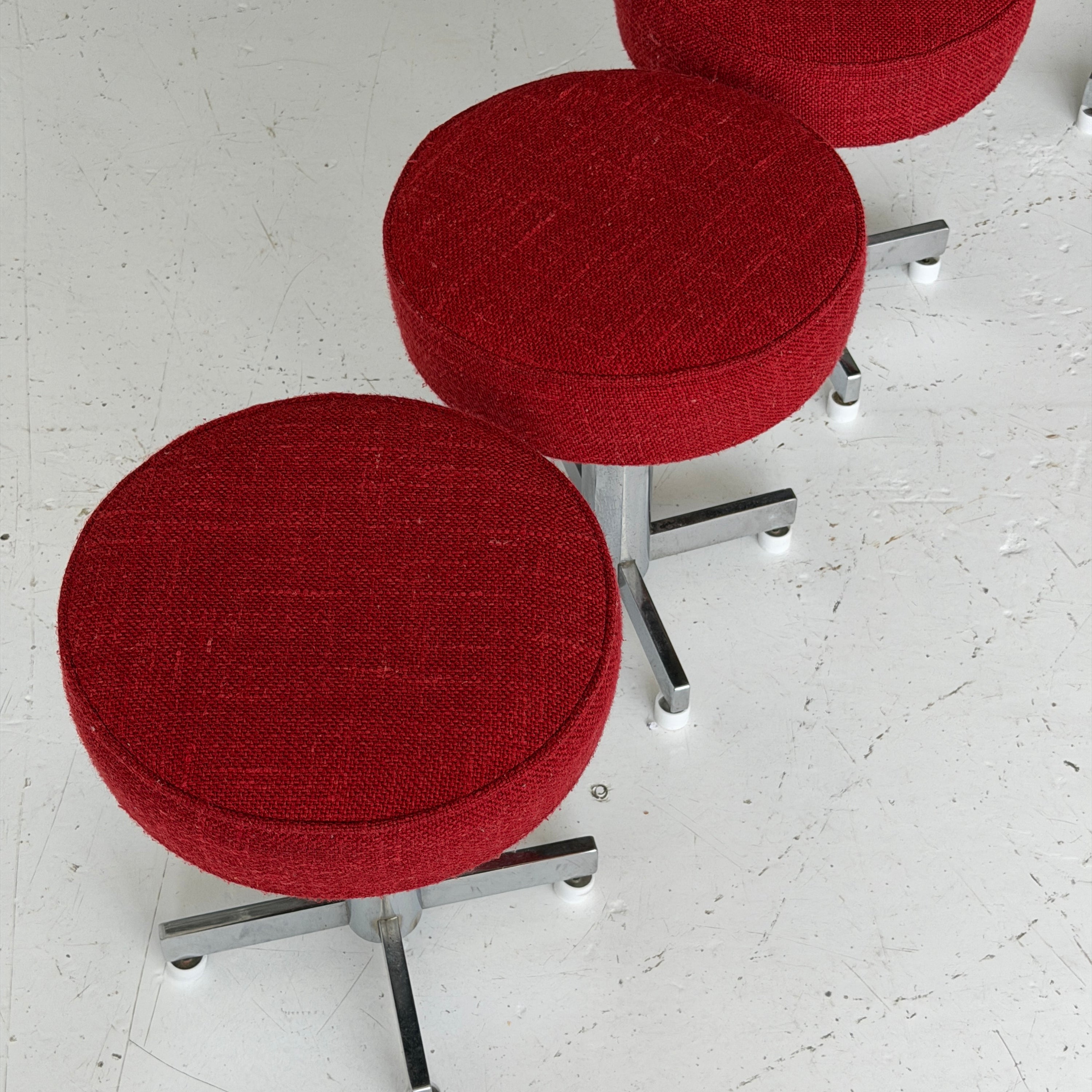 Upholstered Swivel Stools by Thonet