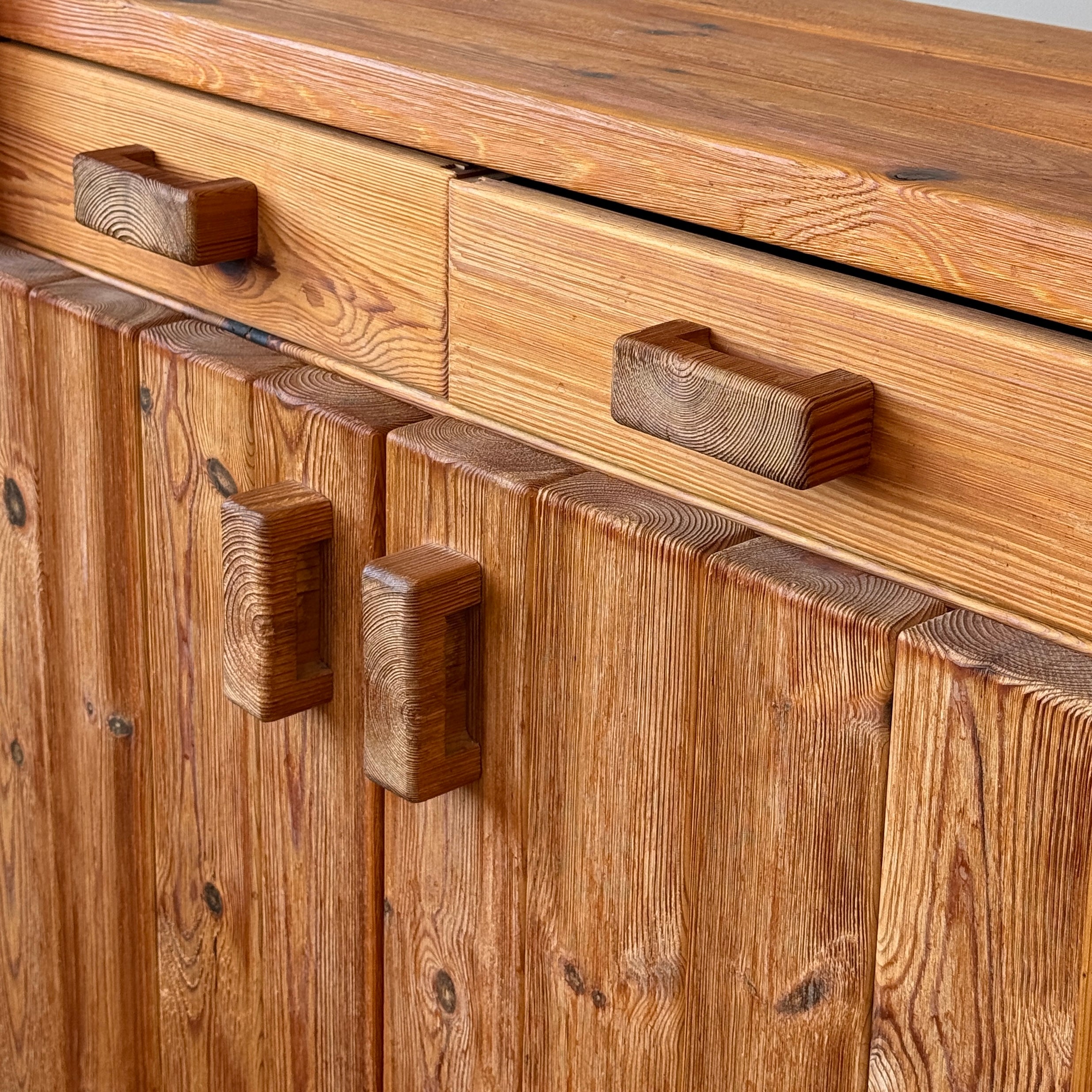 Christian IV Danish Pine Cabinet by Hans Frydendal
