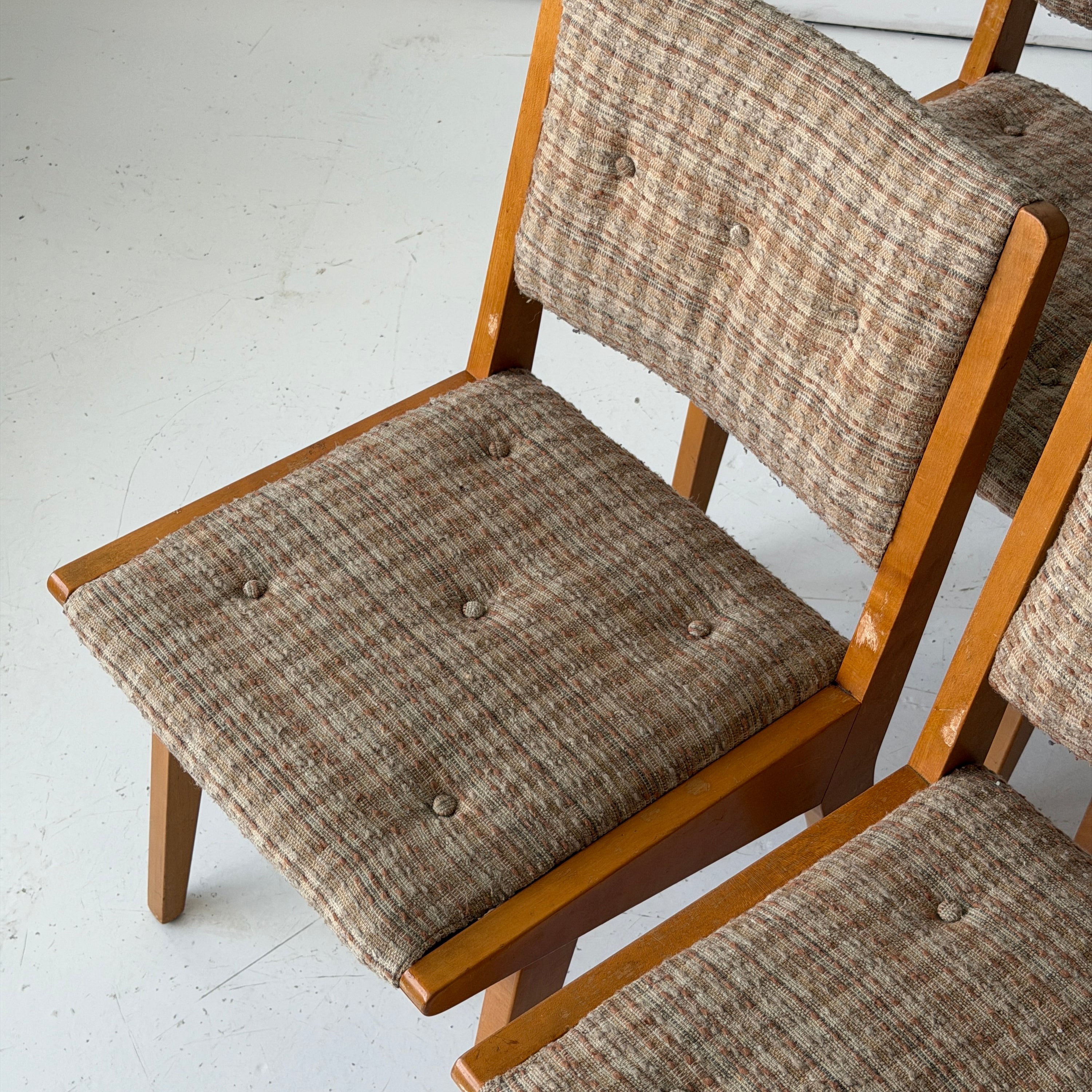 Wood Dining Chairs by Jens Risom for Knoll