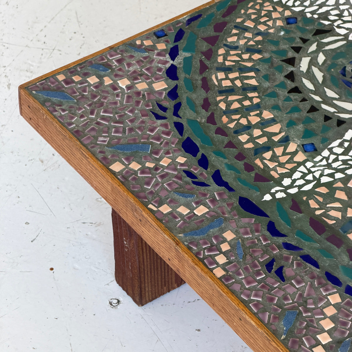 Belgian Mosaic + Wood Coffee Table