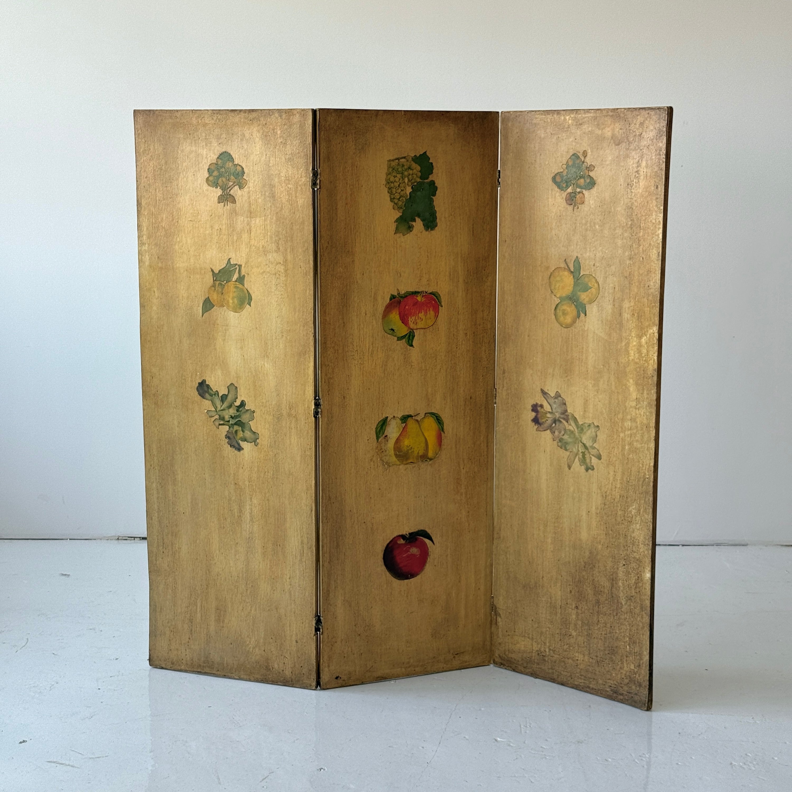 Primitive Folk Art Folding Screen
