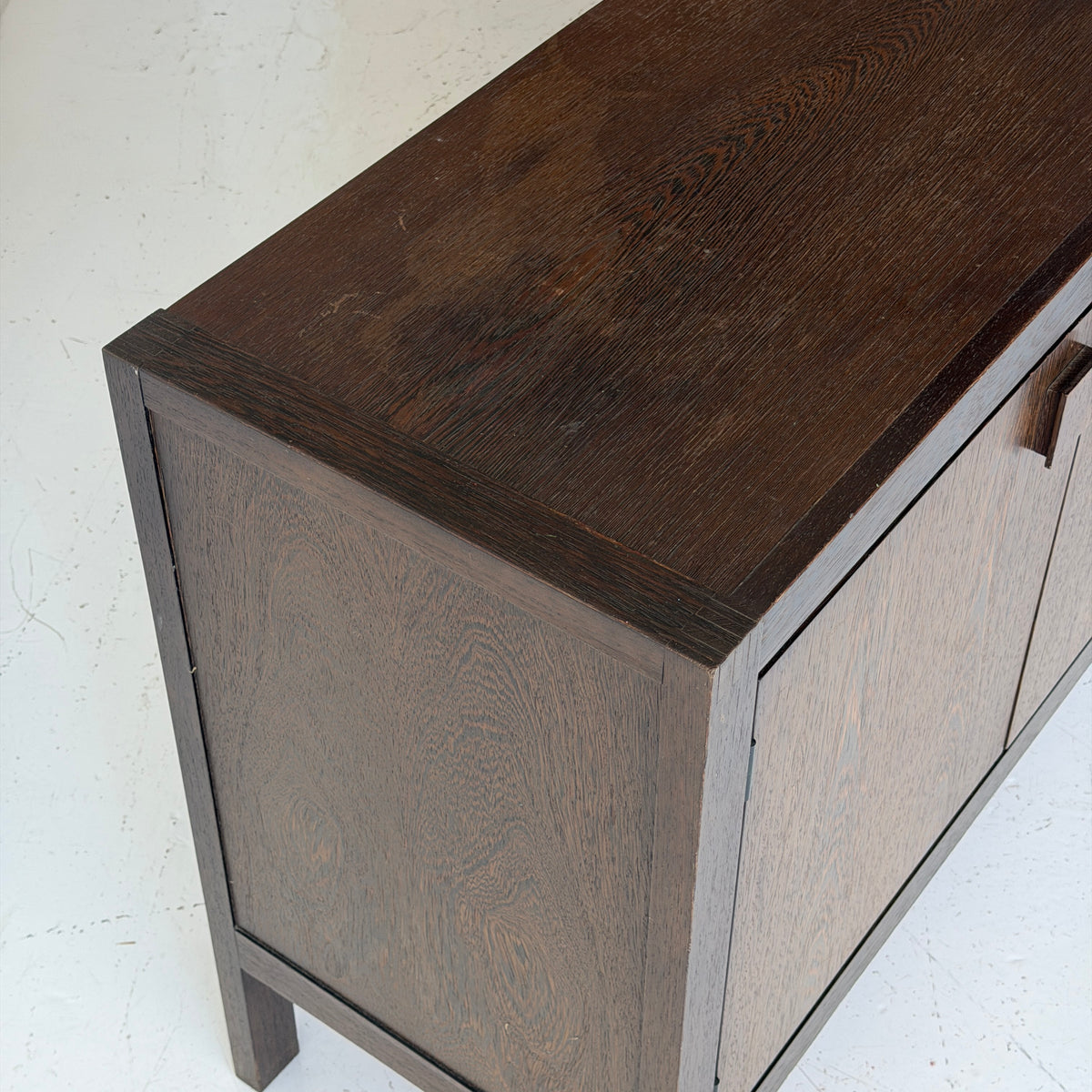 Belgian Wenge Wood Brutalist Credenza