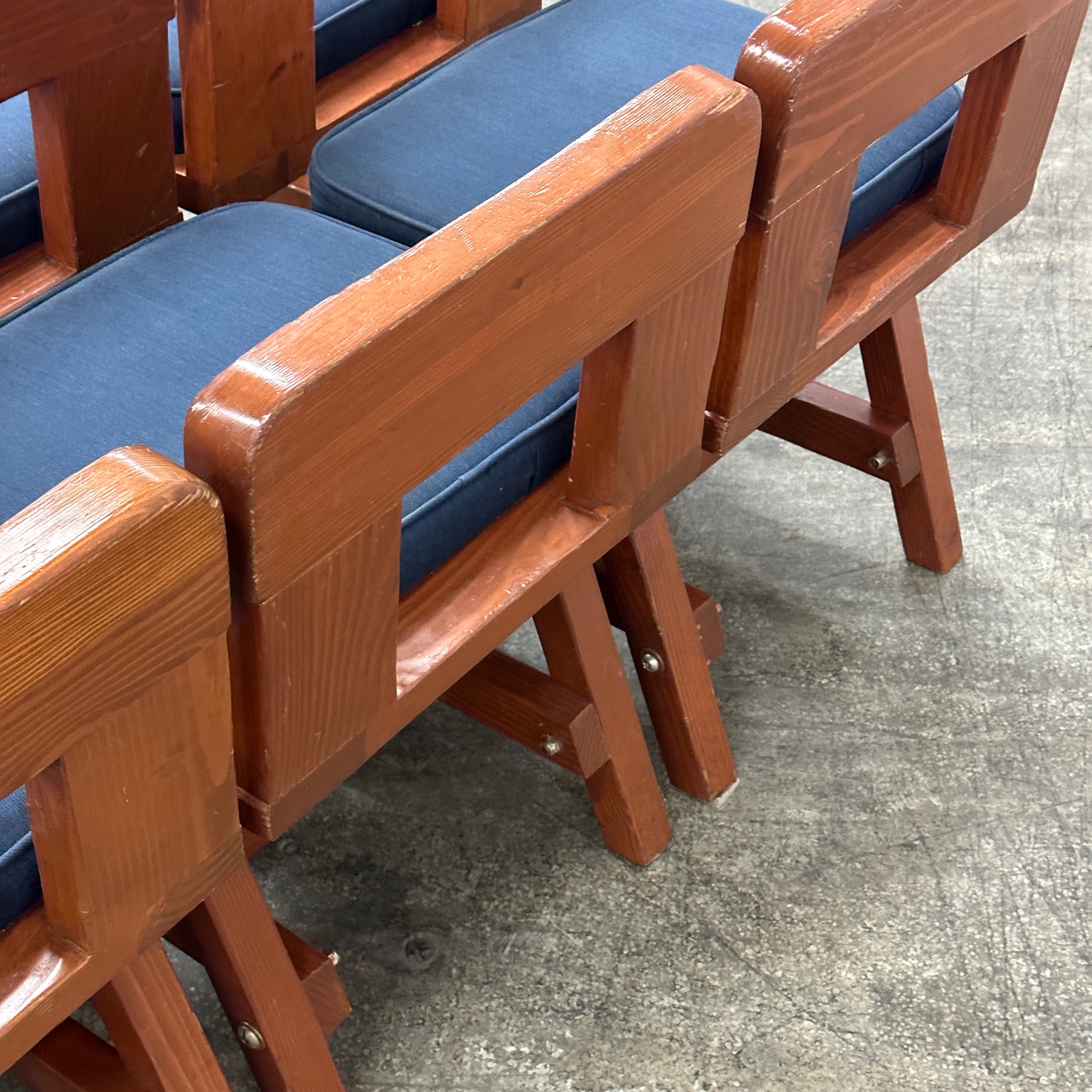 Knotty Pine Low Back Dining Chairs from The Chicago Athletic Association