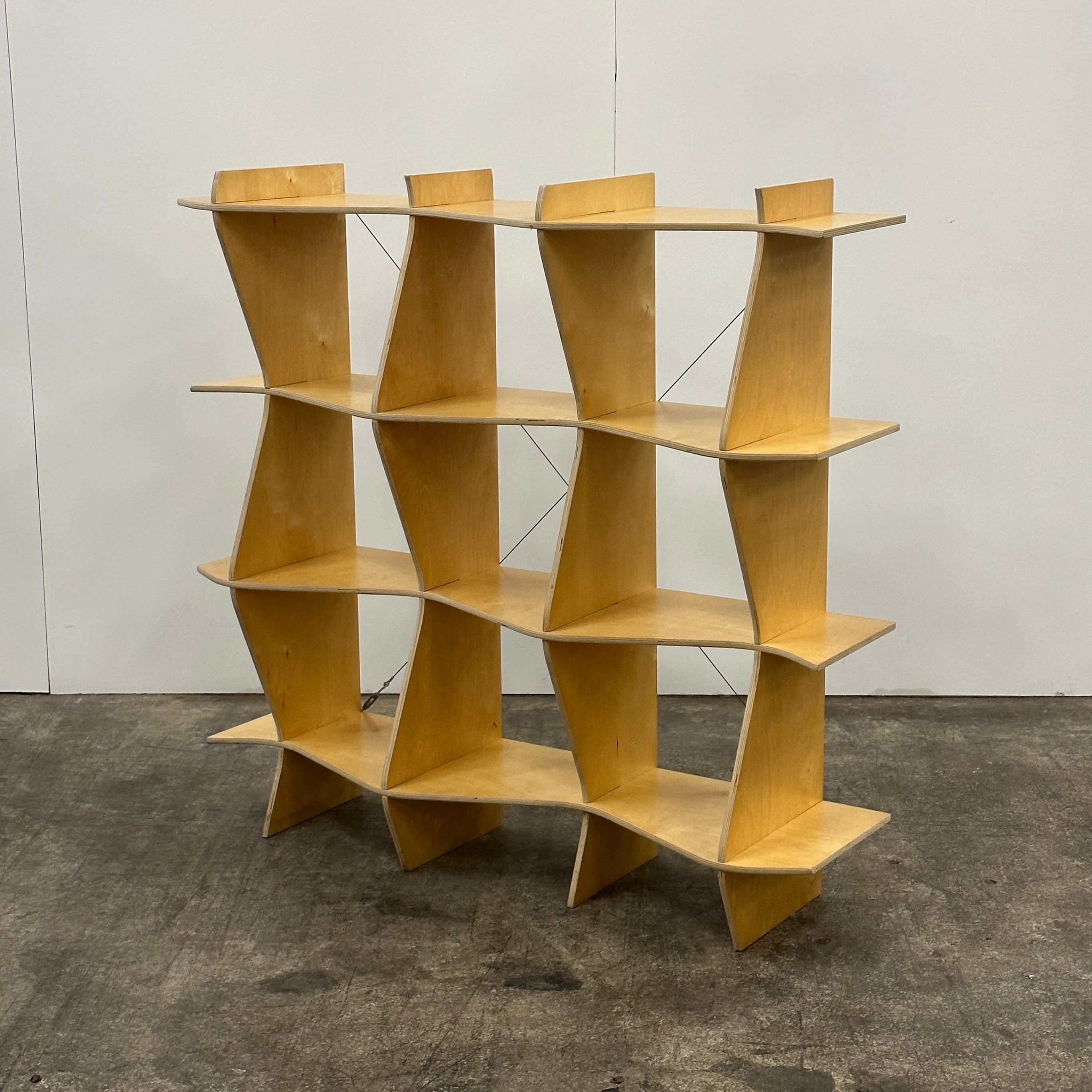 Plywood Biomorphic Shelving