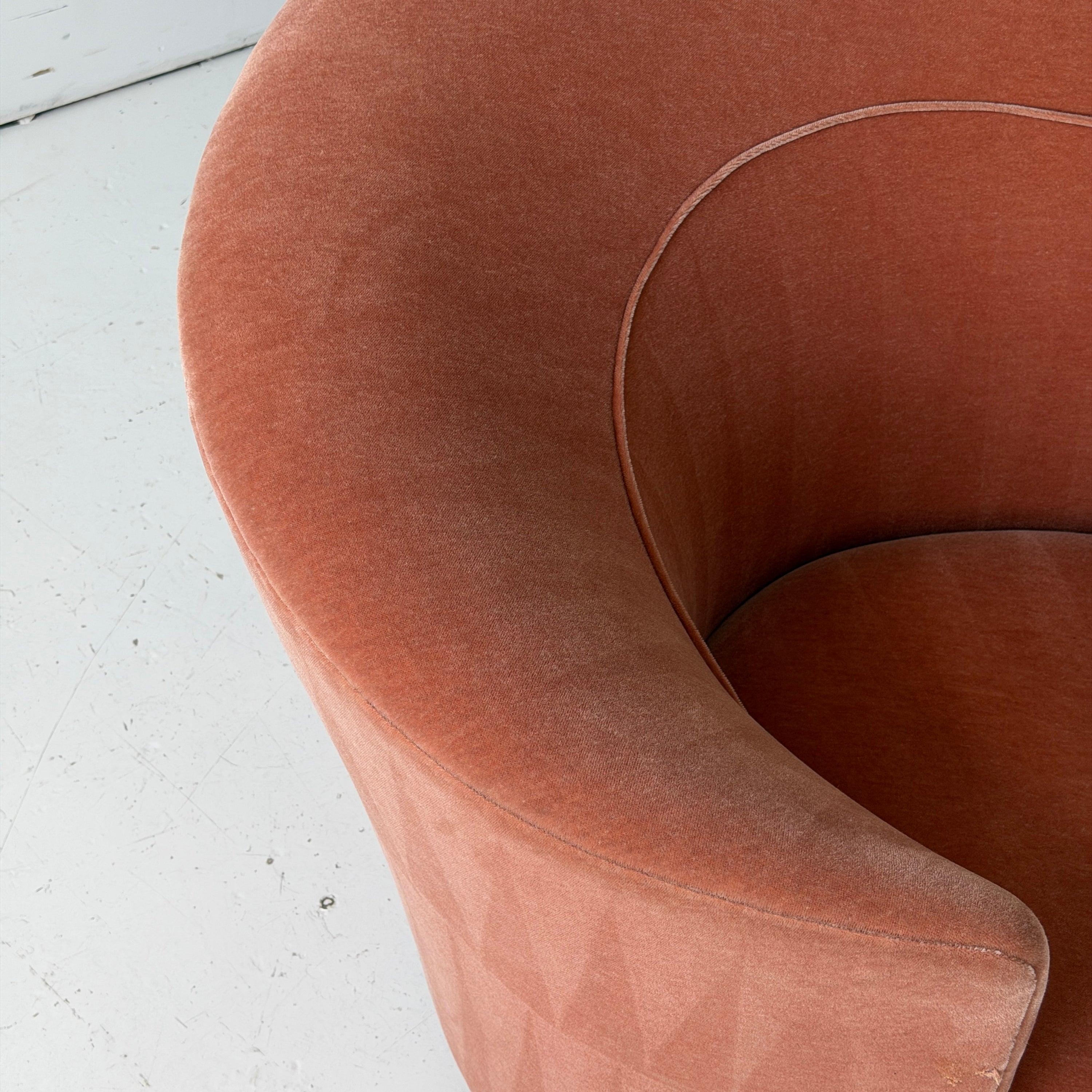 Postmodern Mohair Lounge Chaise