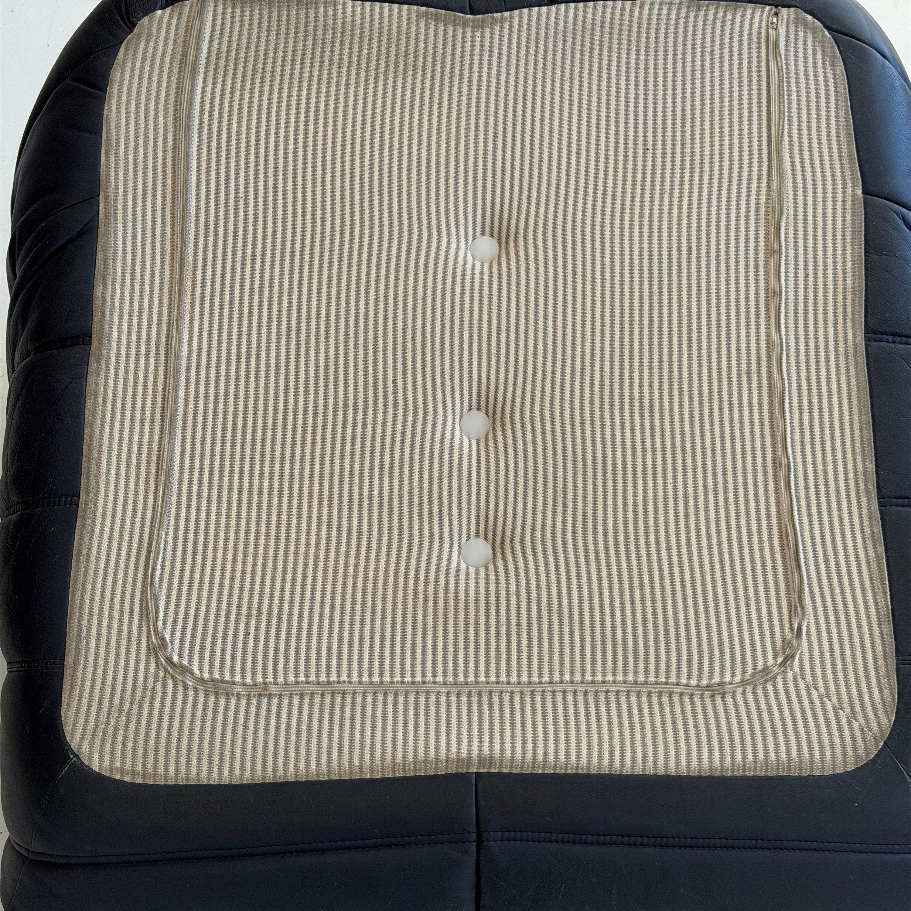 Togo Lounge Chair by Michel Ducaroy for Ligne Roset in Navy Leather
