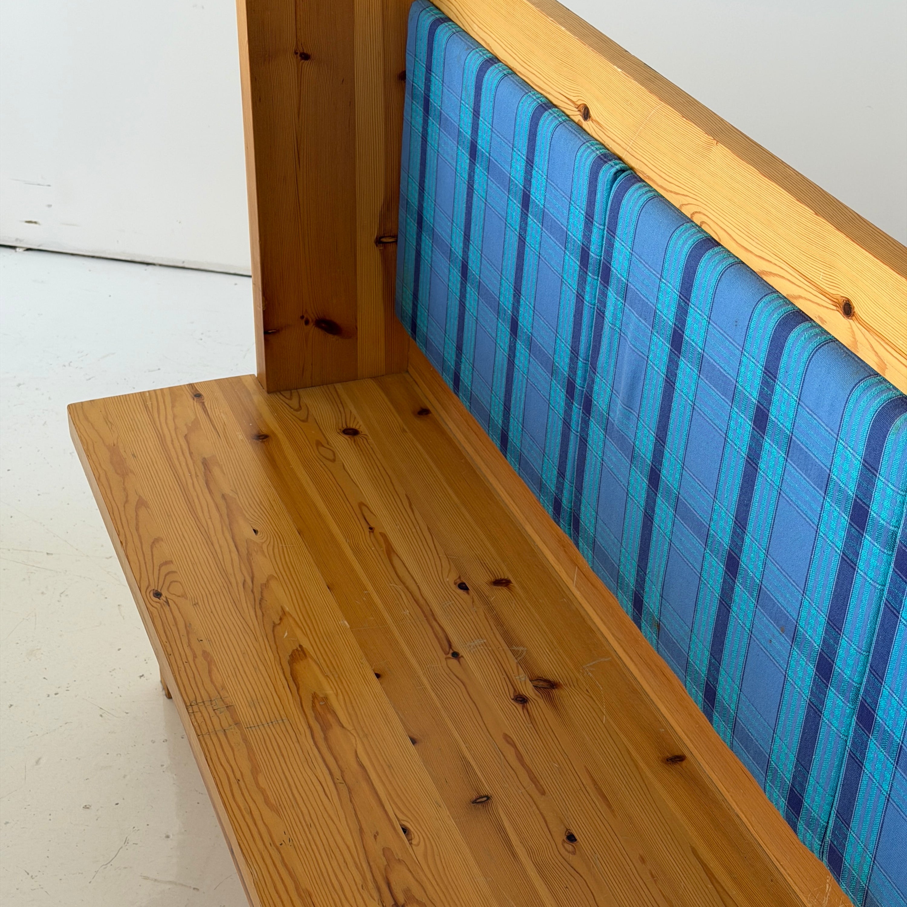 Swedish Pine Upholstered Banquette Benches