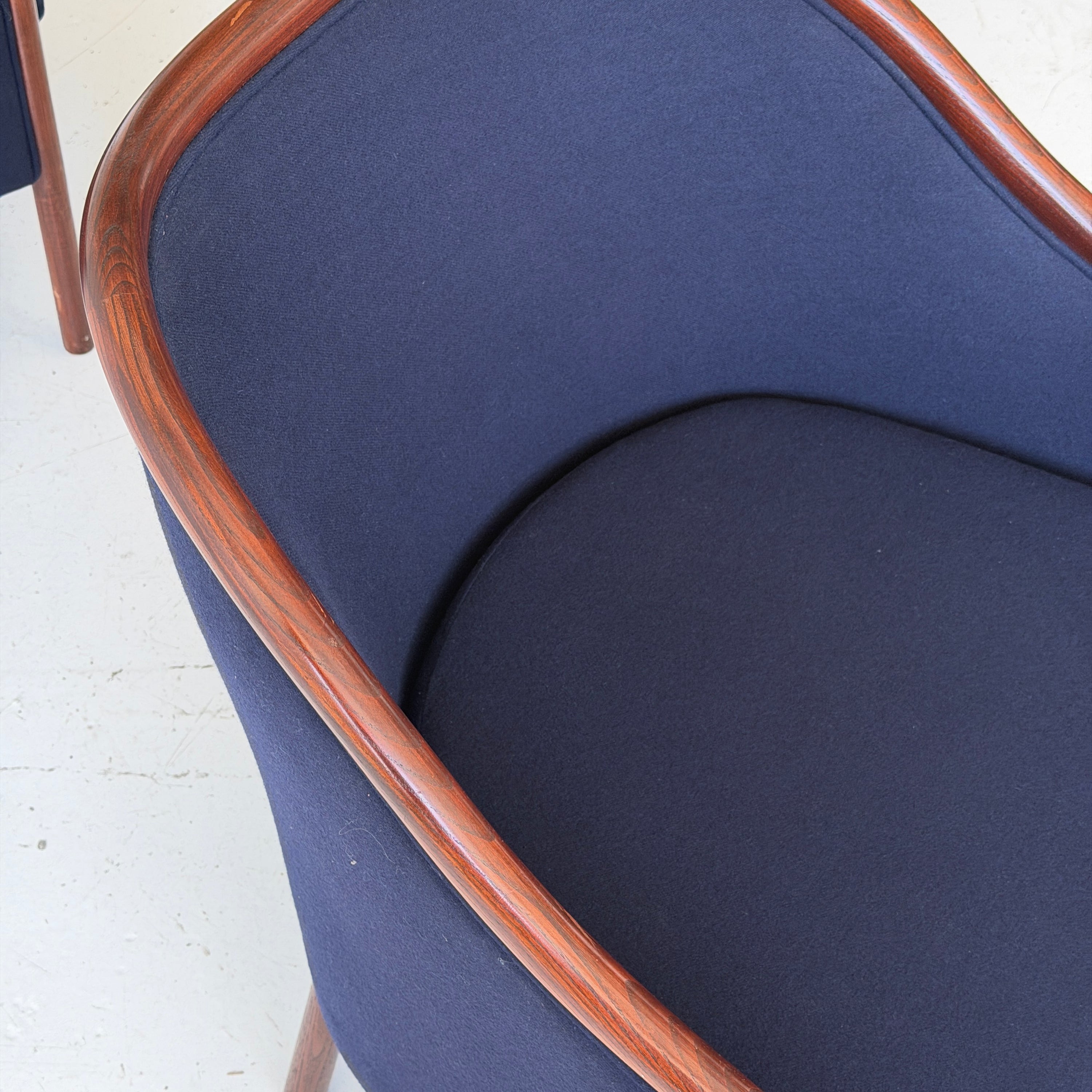 Bentwood Lounge Chairs by Ward Bennett for Brickell Associates