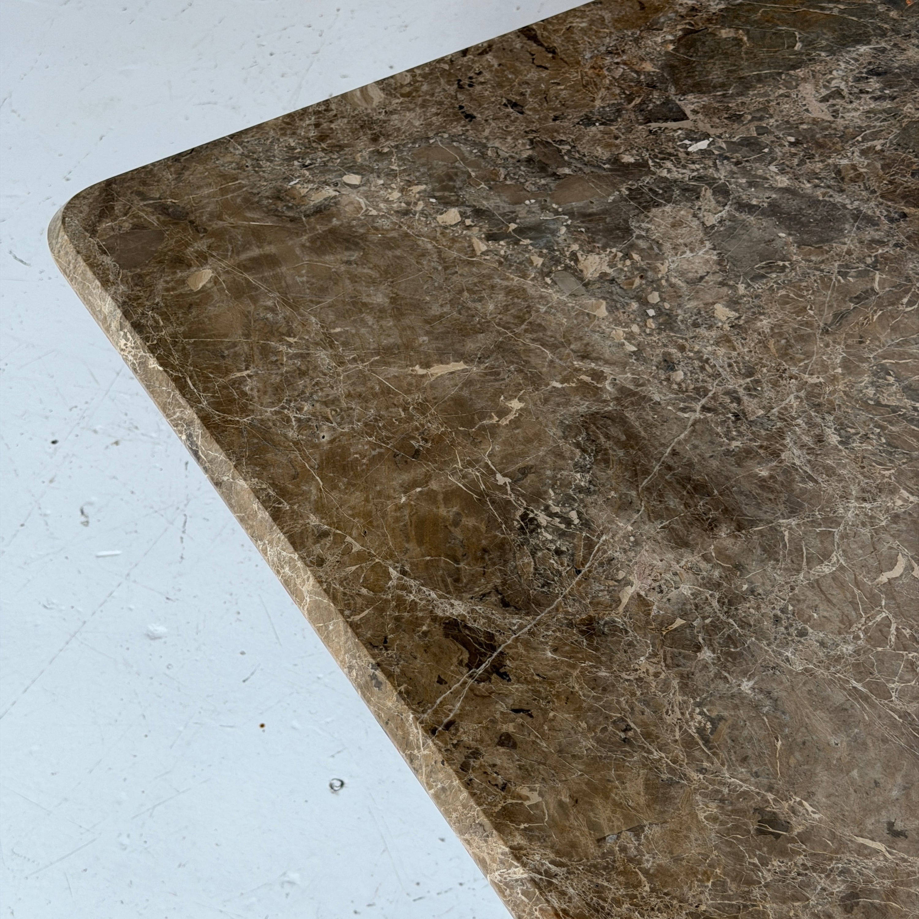 Chrome/Marble Square Dining Table