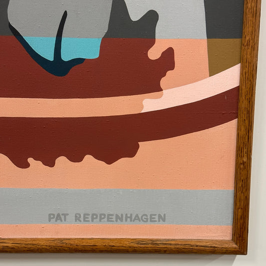 Abstract Framed Acrylic Painting by Pat Reppenhagen