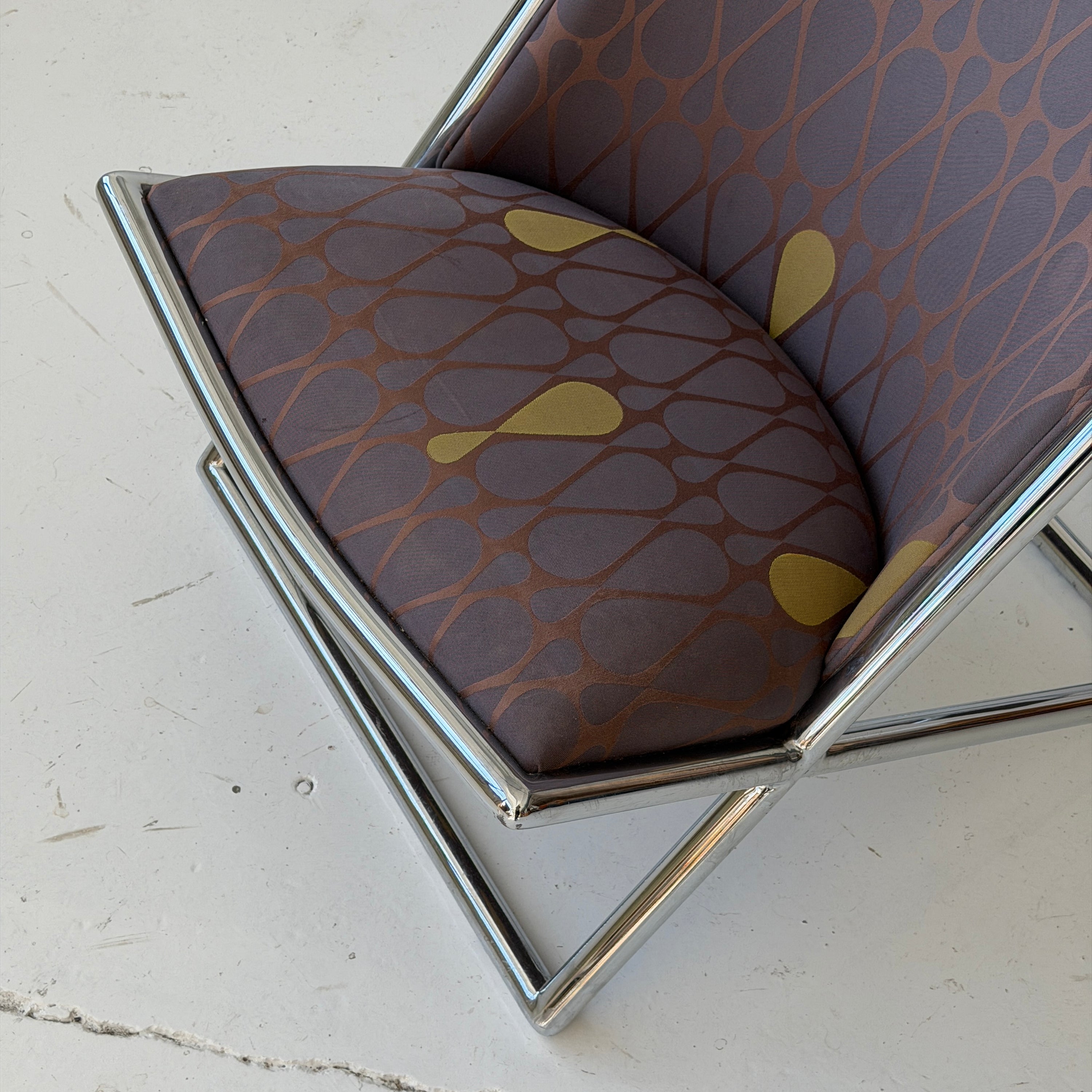 Metal Scissor Chairs by Ward Bennett for Brickell Associates