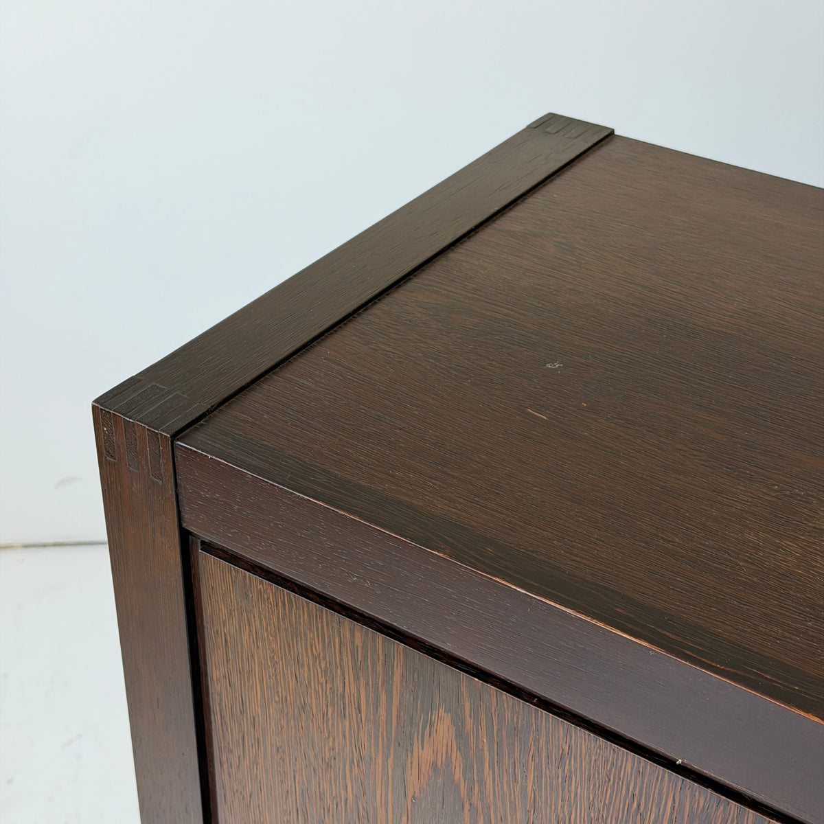 Belgian Wenge Wood Brutalist Cabinet