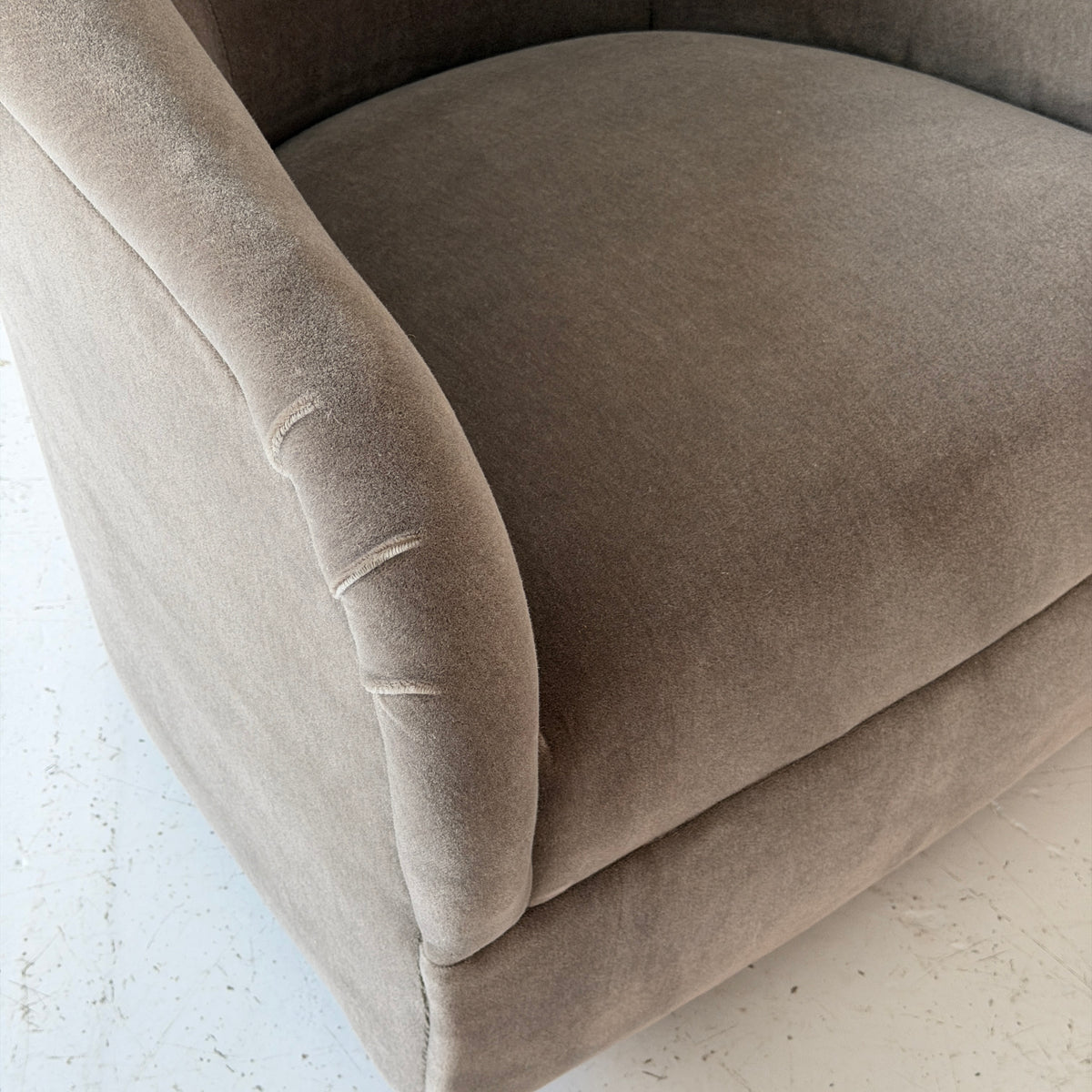 Tight Back Lounge Chair by Ward Bennett for Brickel Associates in Mohair