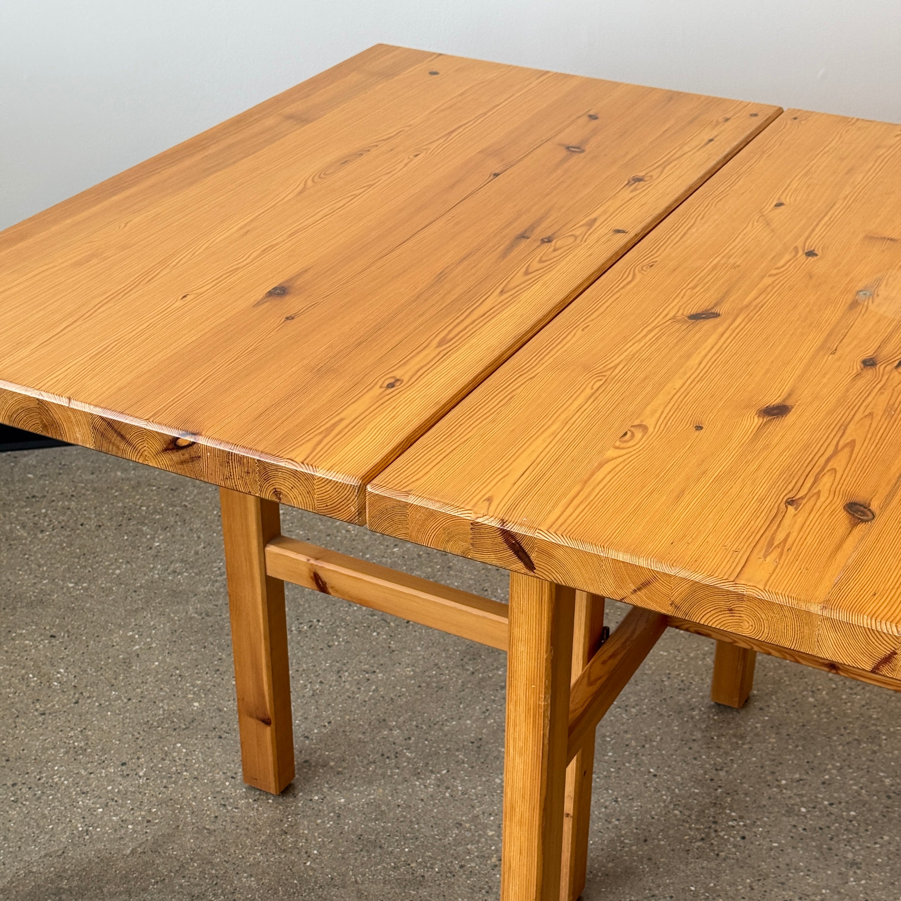 Swedish Pine Gate Leg Extendable Dining Table