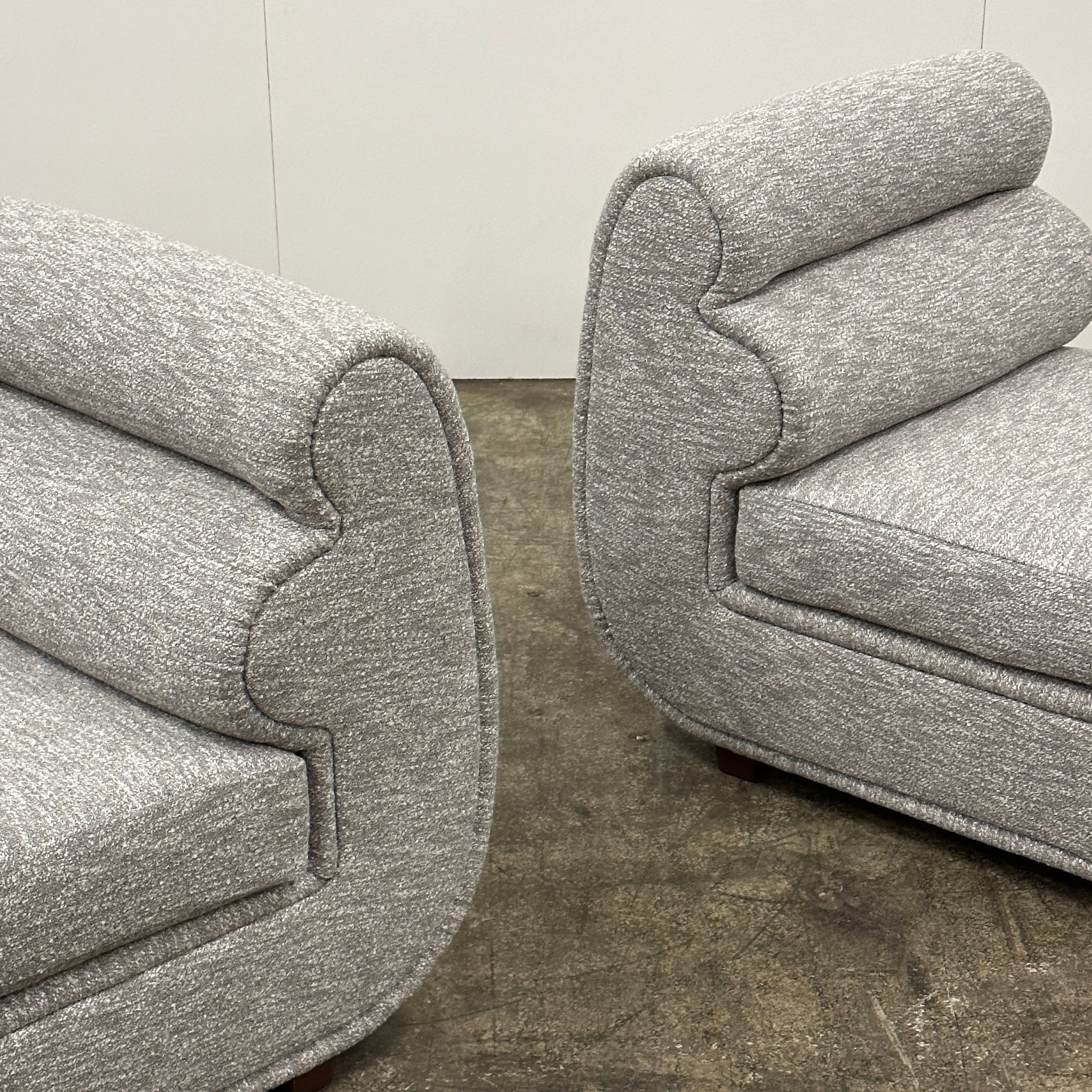 Bullnose Postmodern Slipper Chairs by Carson’s of High Point