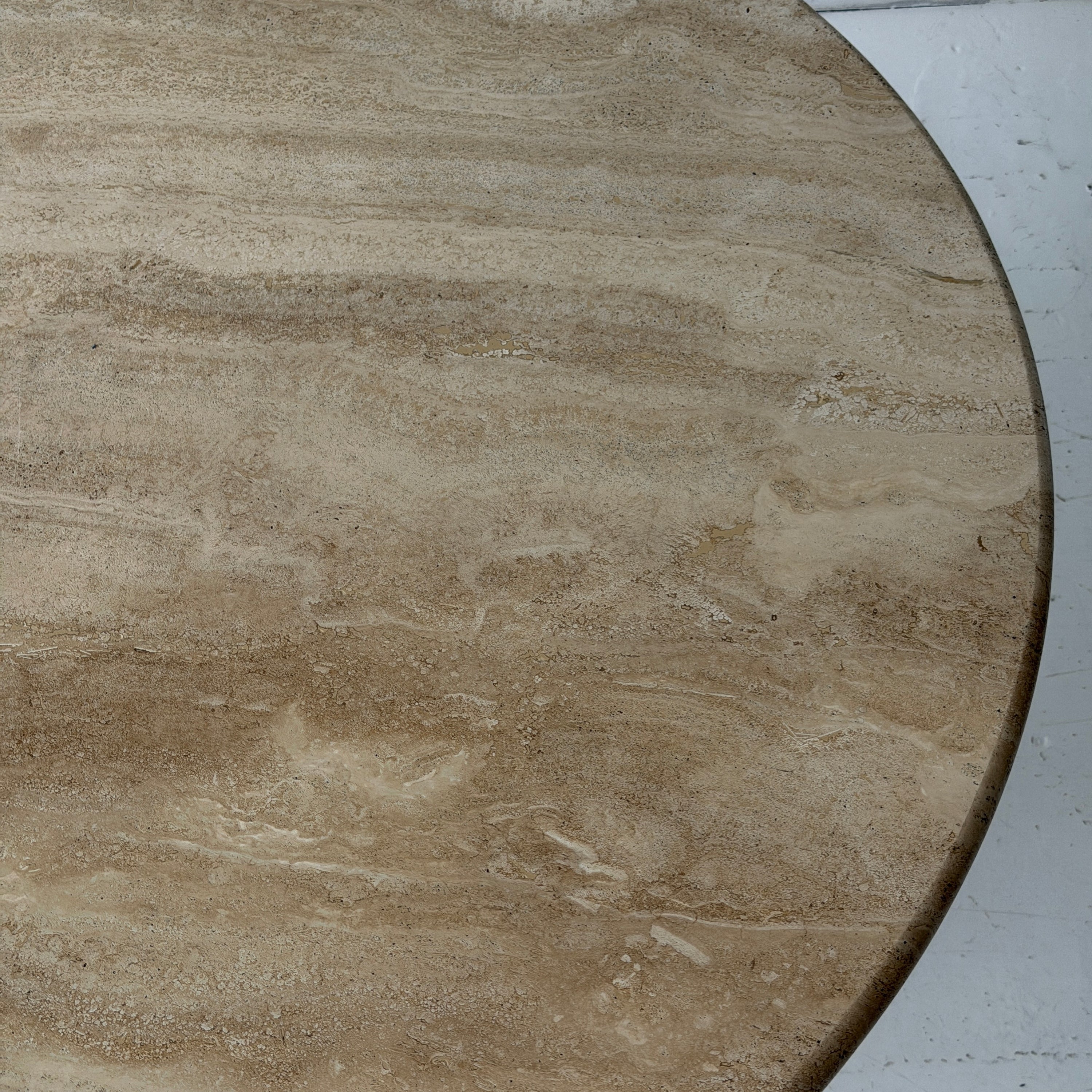 Travertine Circle Table by Stone International