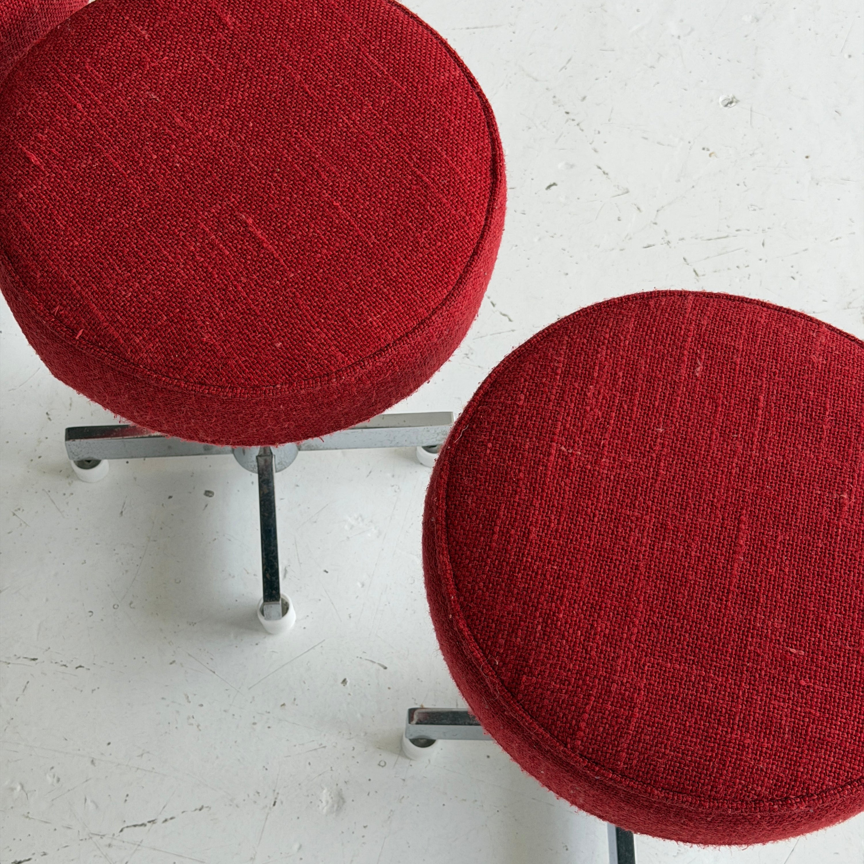 Upholstered Swivel Stools by Thonet