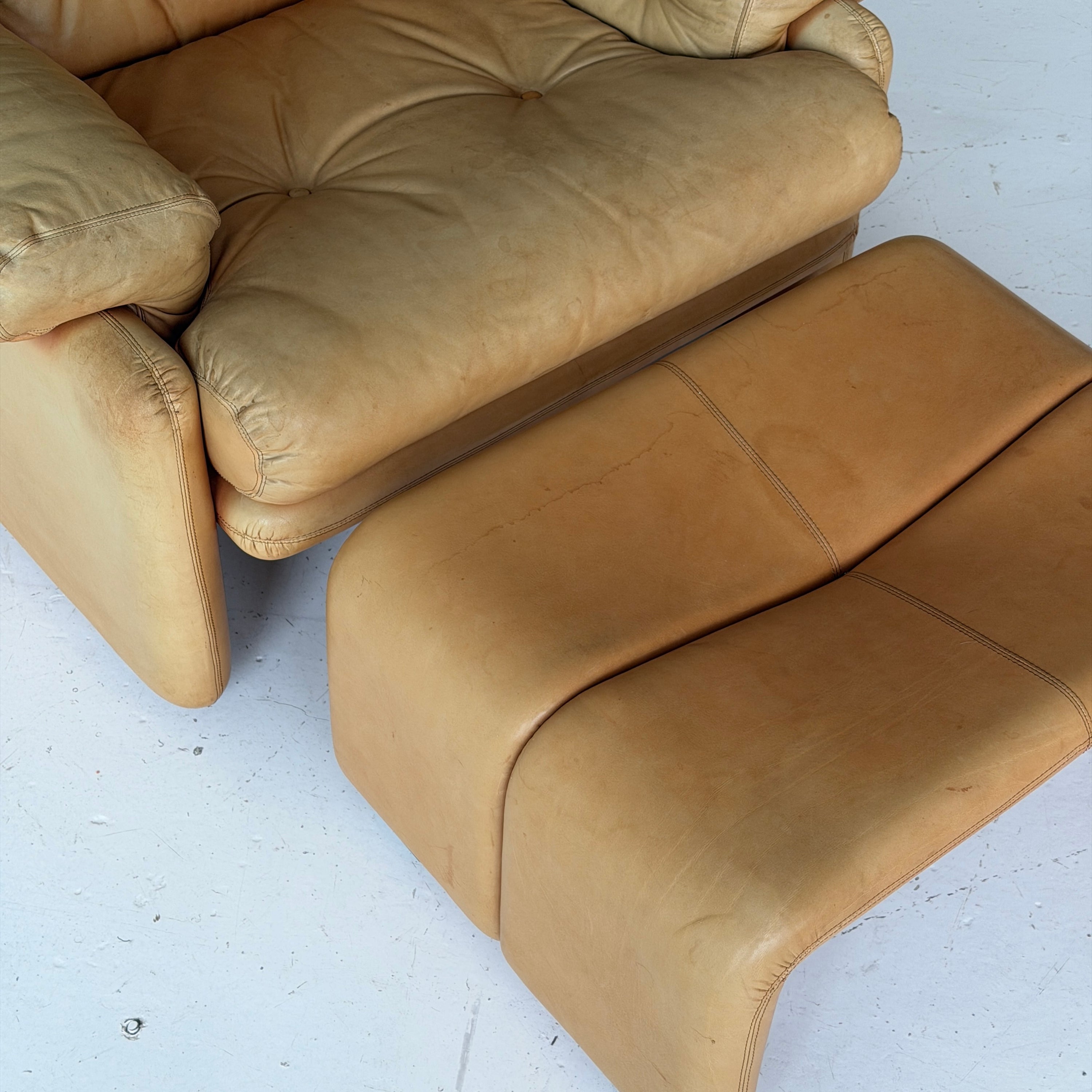 Coronado Chair + Ottoman by Afra + Tobia Scarpa for B&B Italia