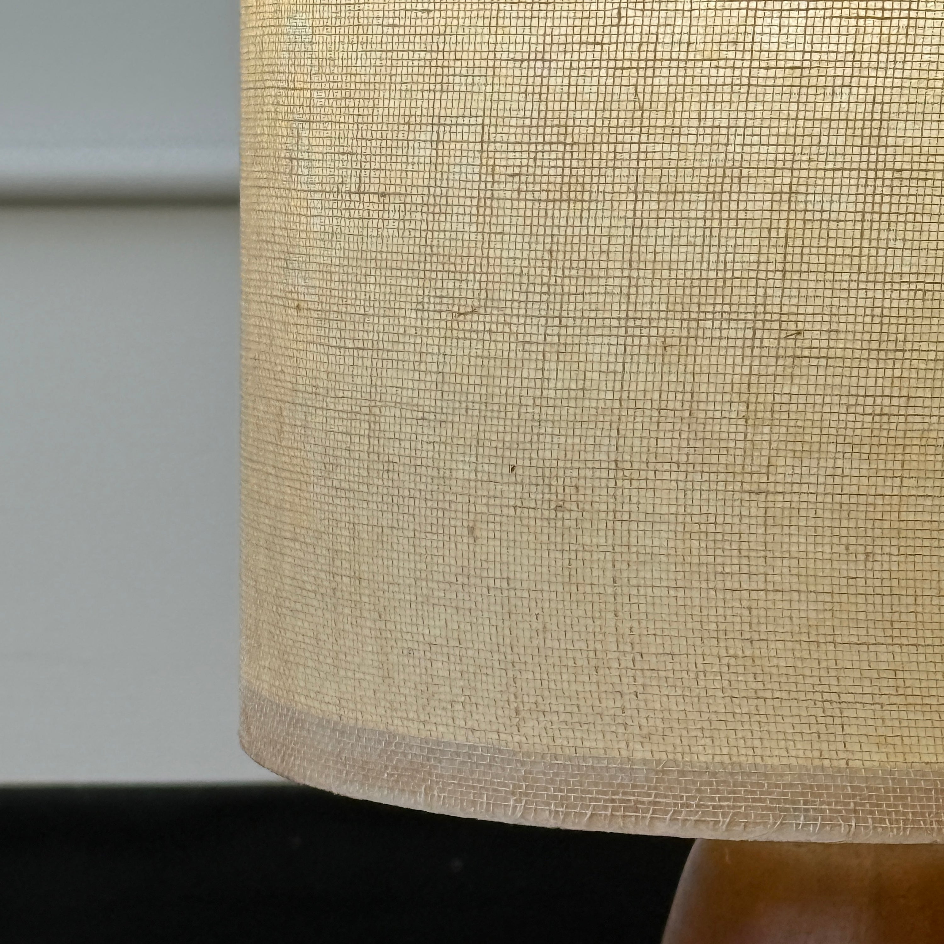 Mid Century Turned Teak Lamp