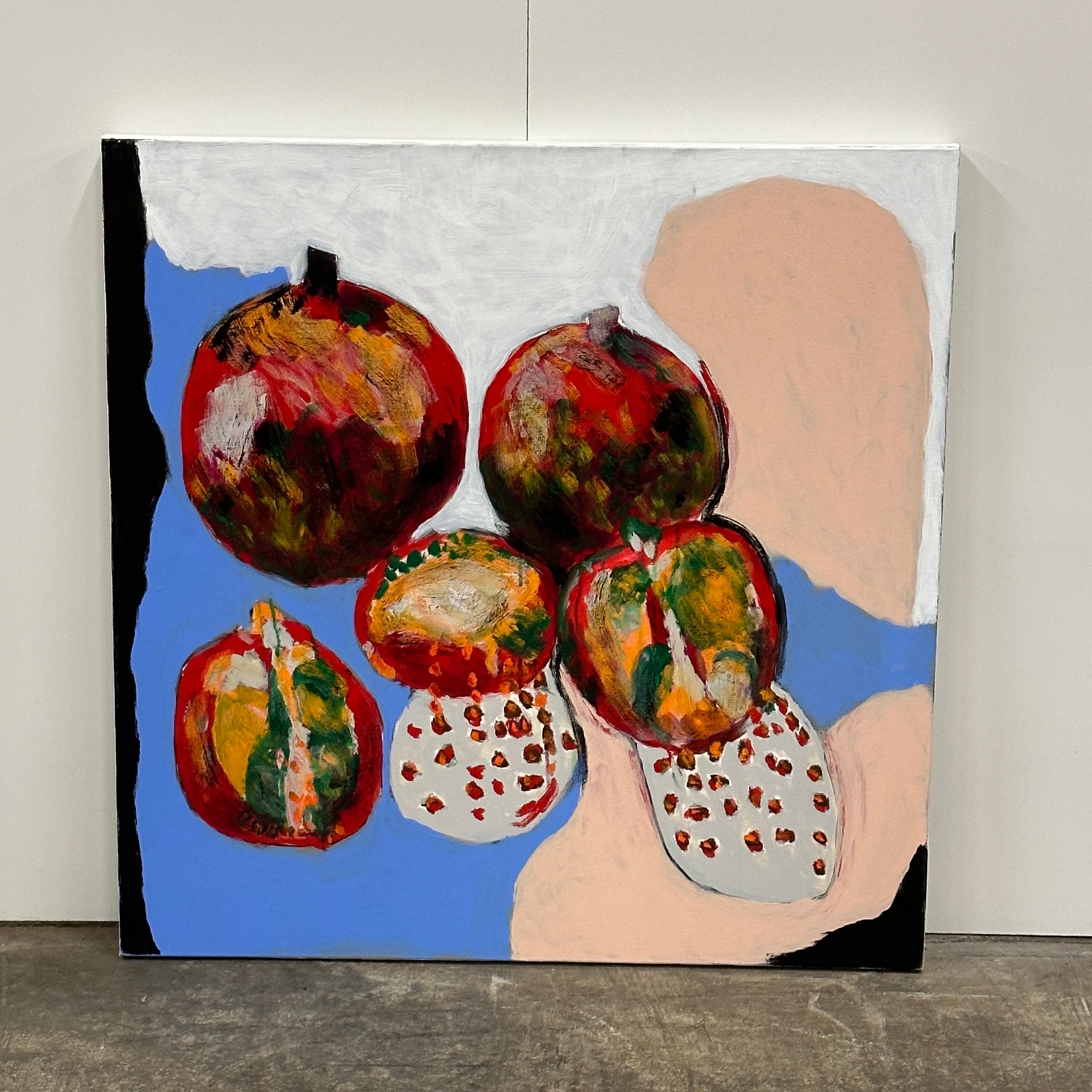 Acrylic Painting of Pomegranates