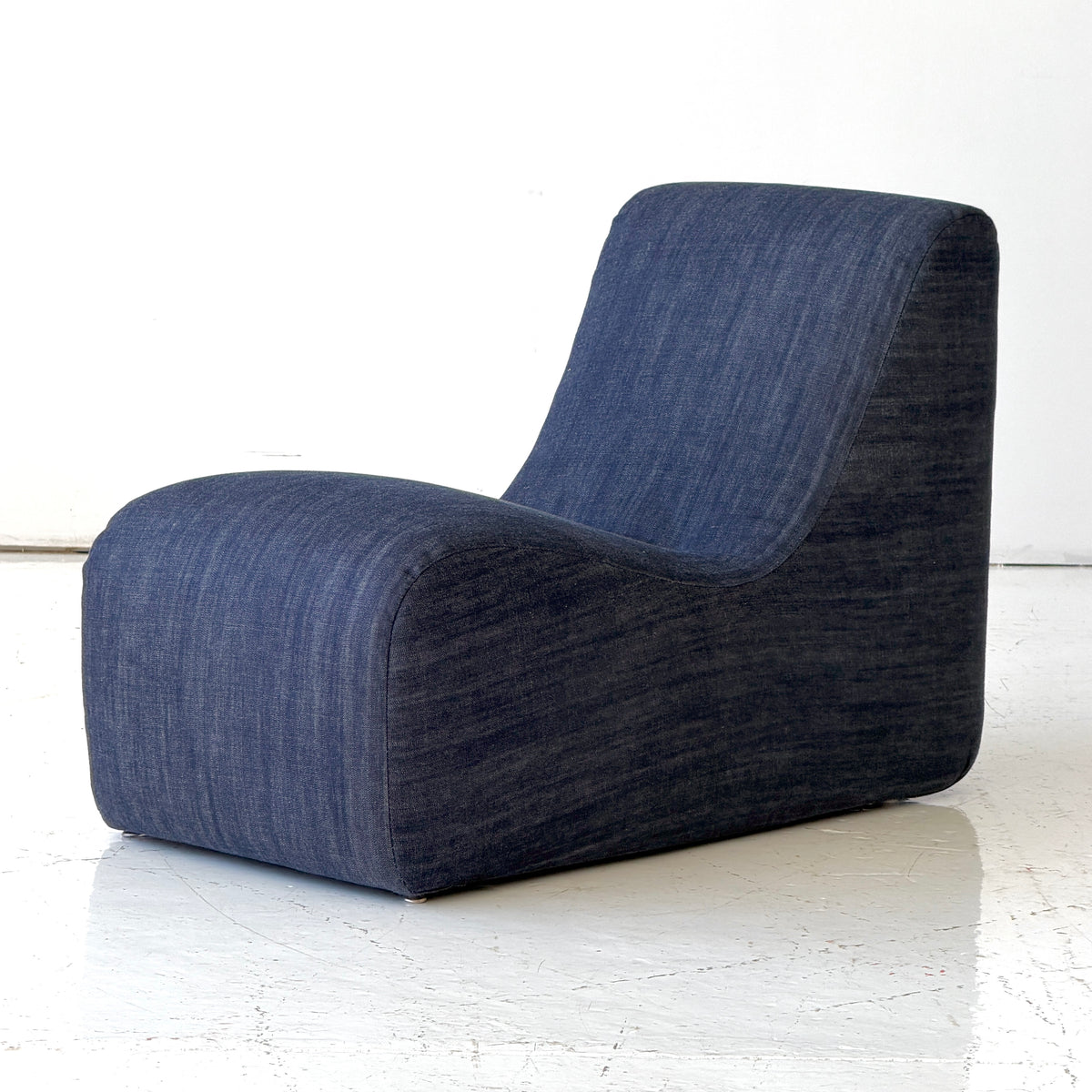 Swoop Lounge Chair by Milo Baughman for Thayer Coggin in Selvedge Denim