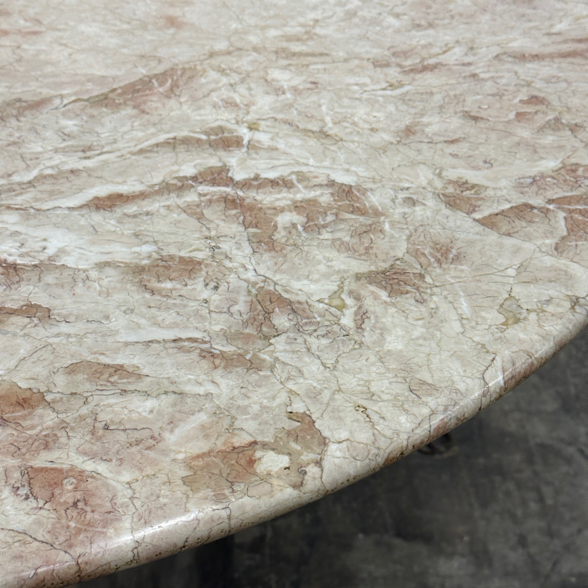 Italian Rose Marble Dining Table