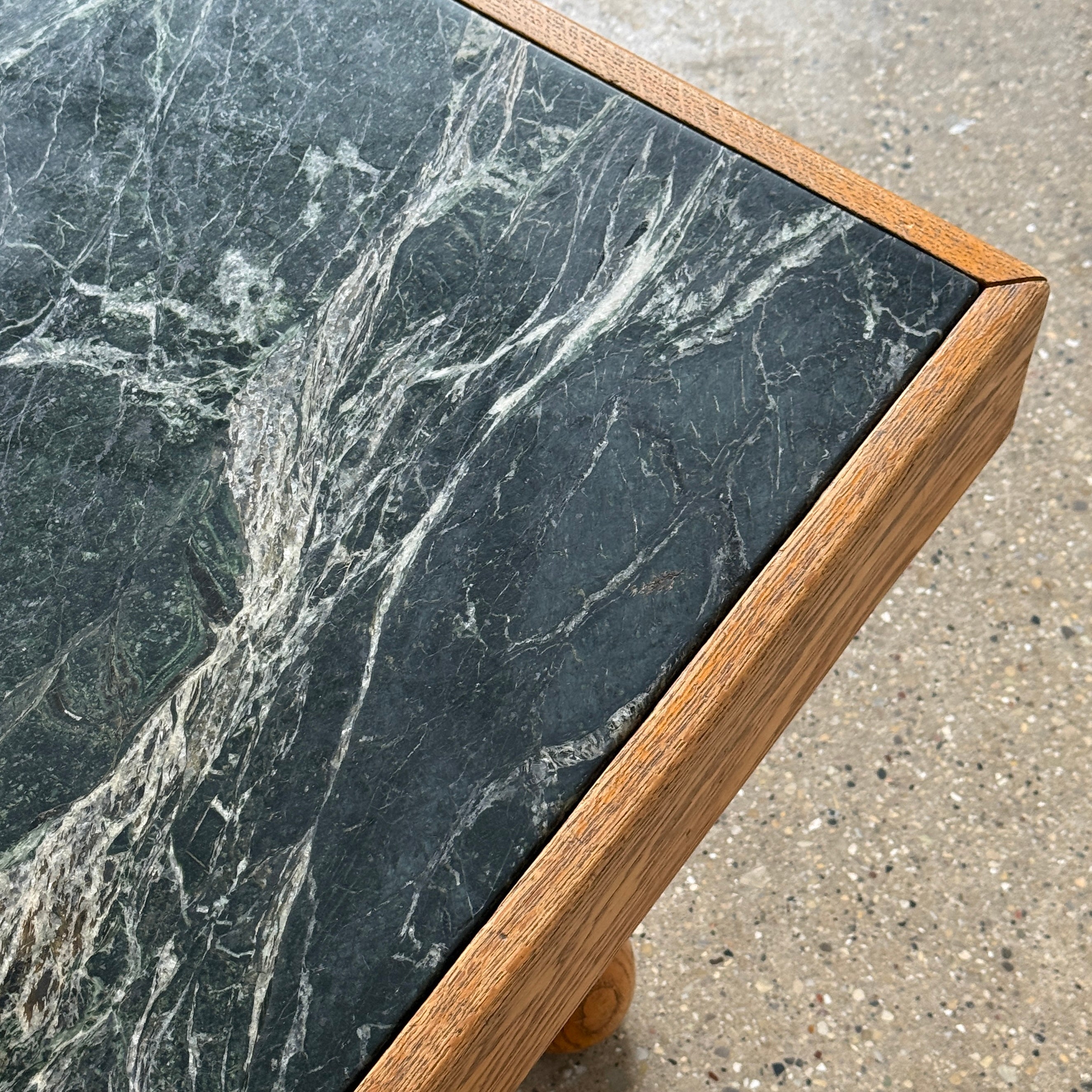Green Marble Oak Coffee Table