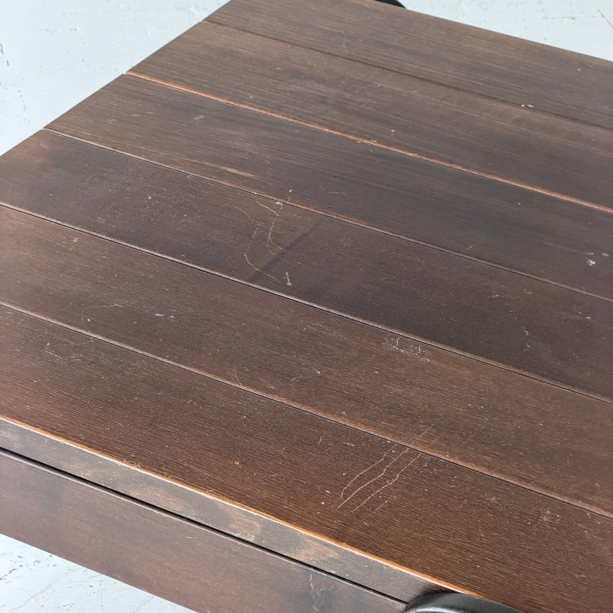 Dutch Brutalist Dark Wood Coffee Table